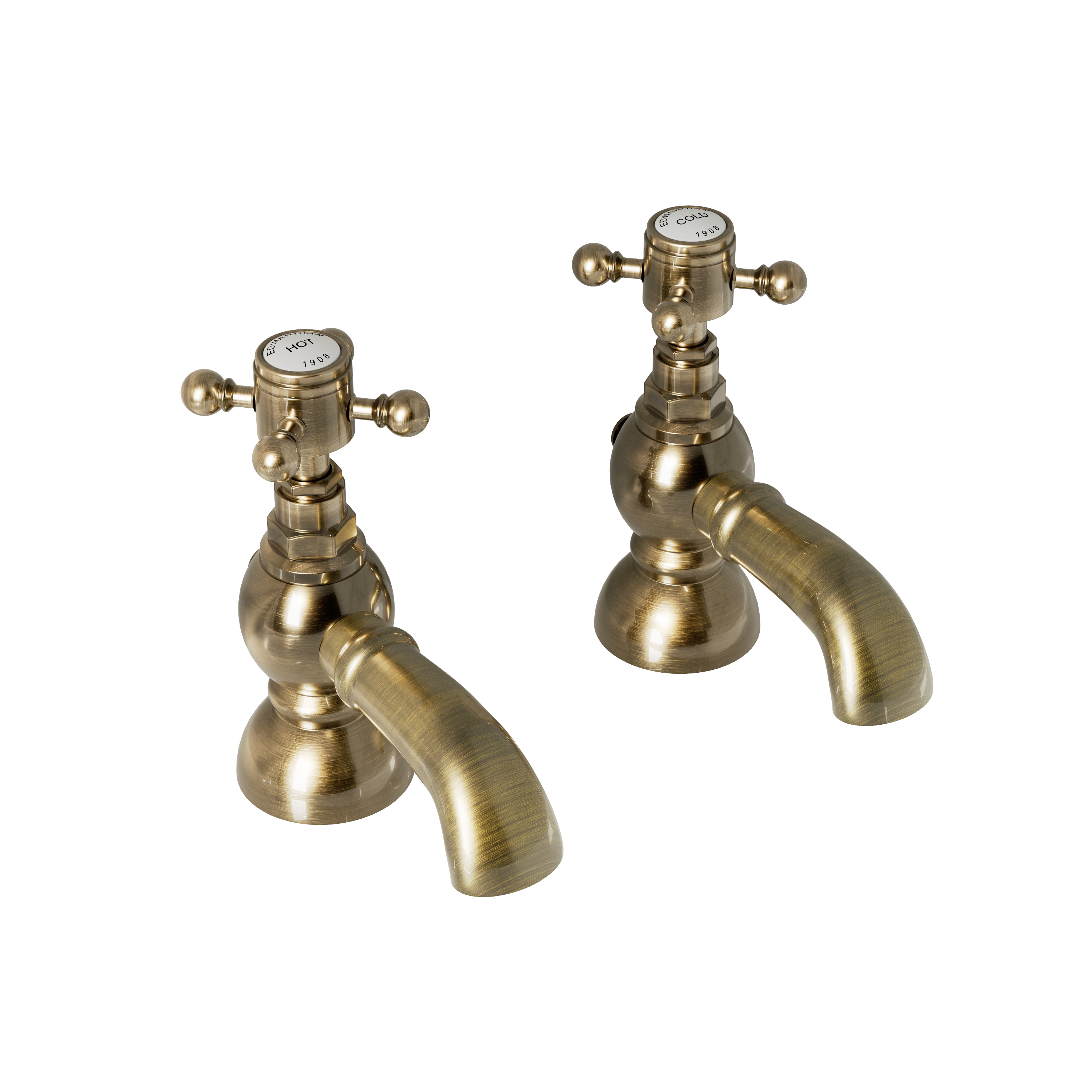 Butler & Rose Eliza Crosshead Bath Pillar Taps