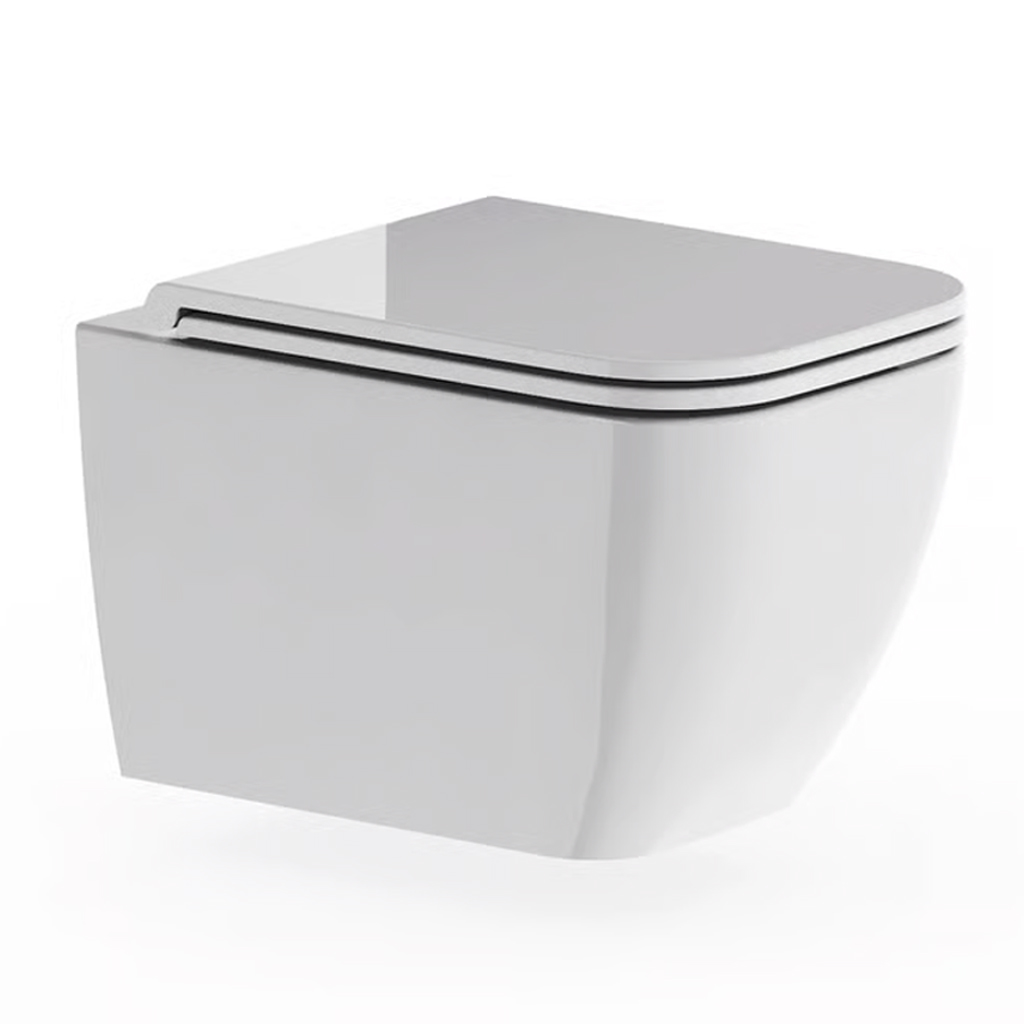 Crosswater Mada Square Rimless Wall Hung Toilet & Soft Close Seat