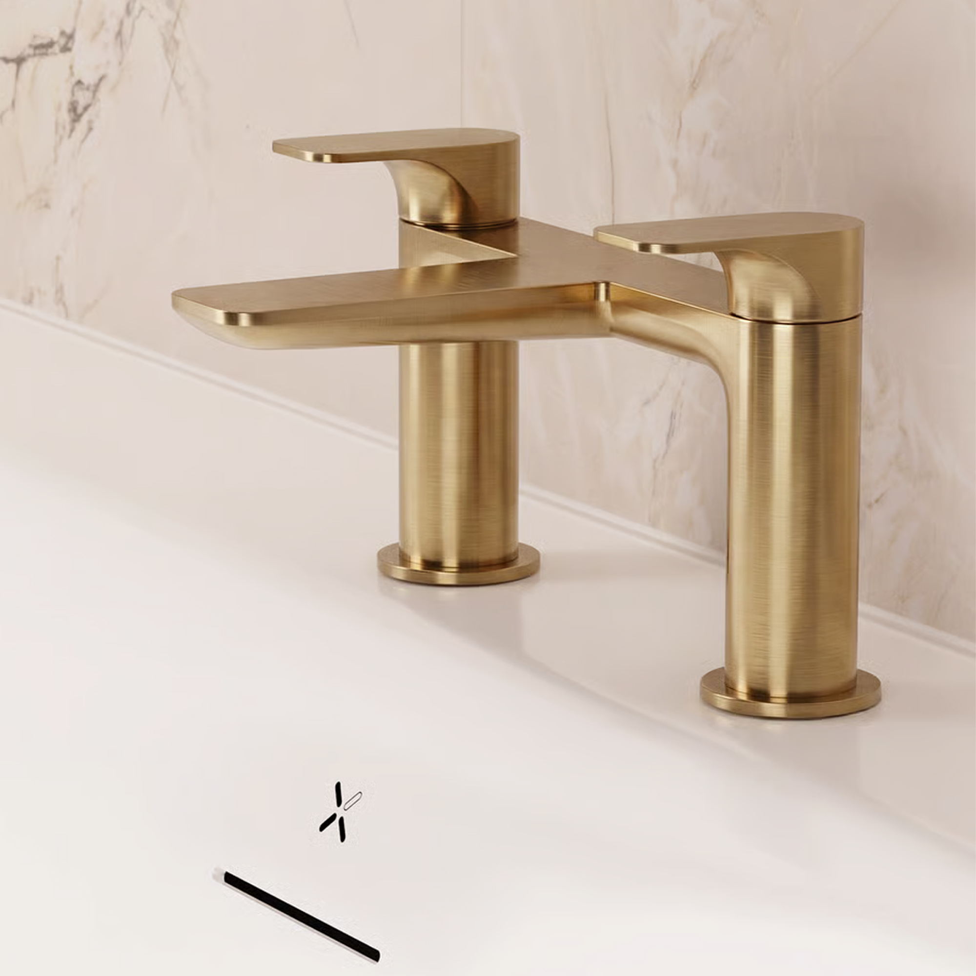 Crosswater Fuse Deck Mounted Bath Mixer Tap