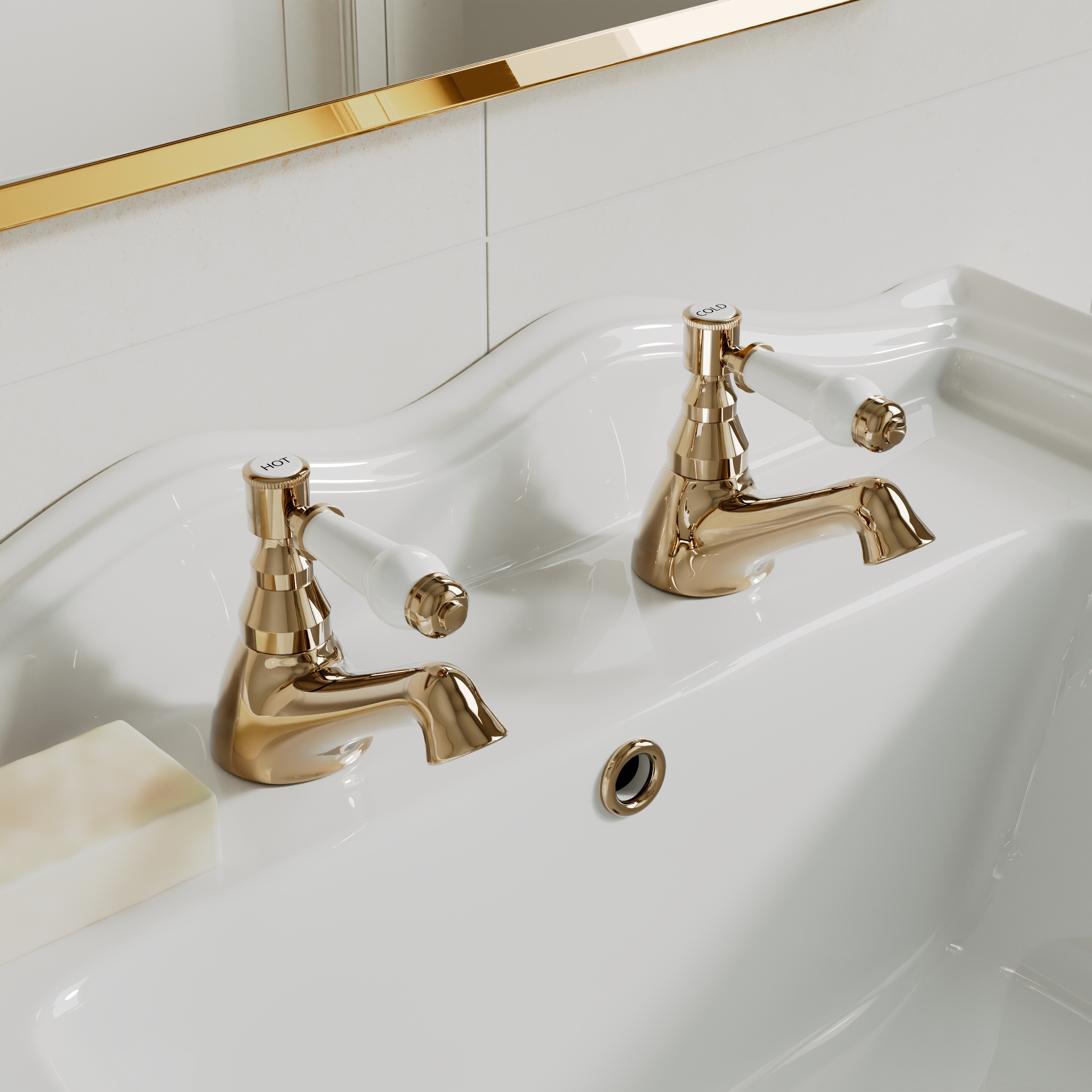 Butler & Rose Eliza Lever Basin Pillar Taps