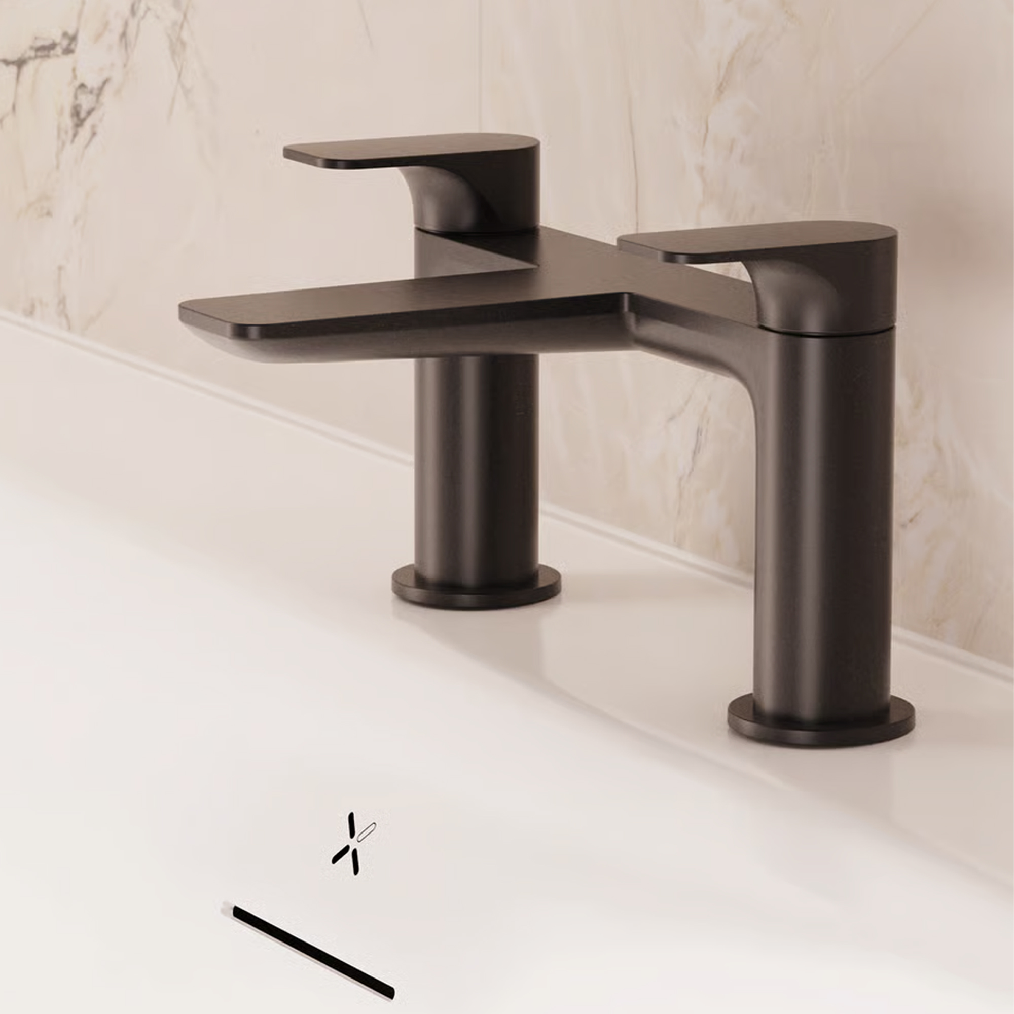 Crosswater Fuse Deck Mounted Bath Mixer Tap