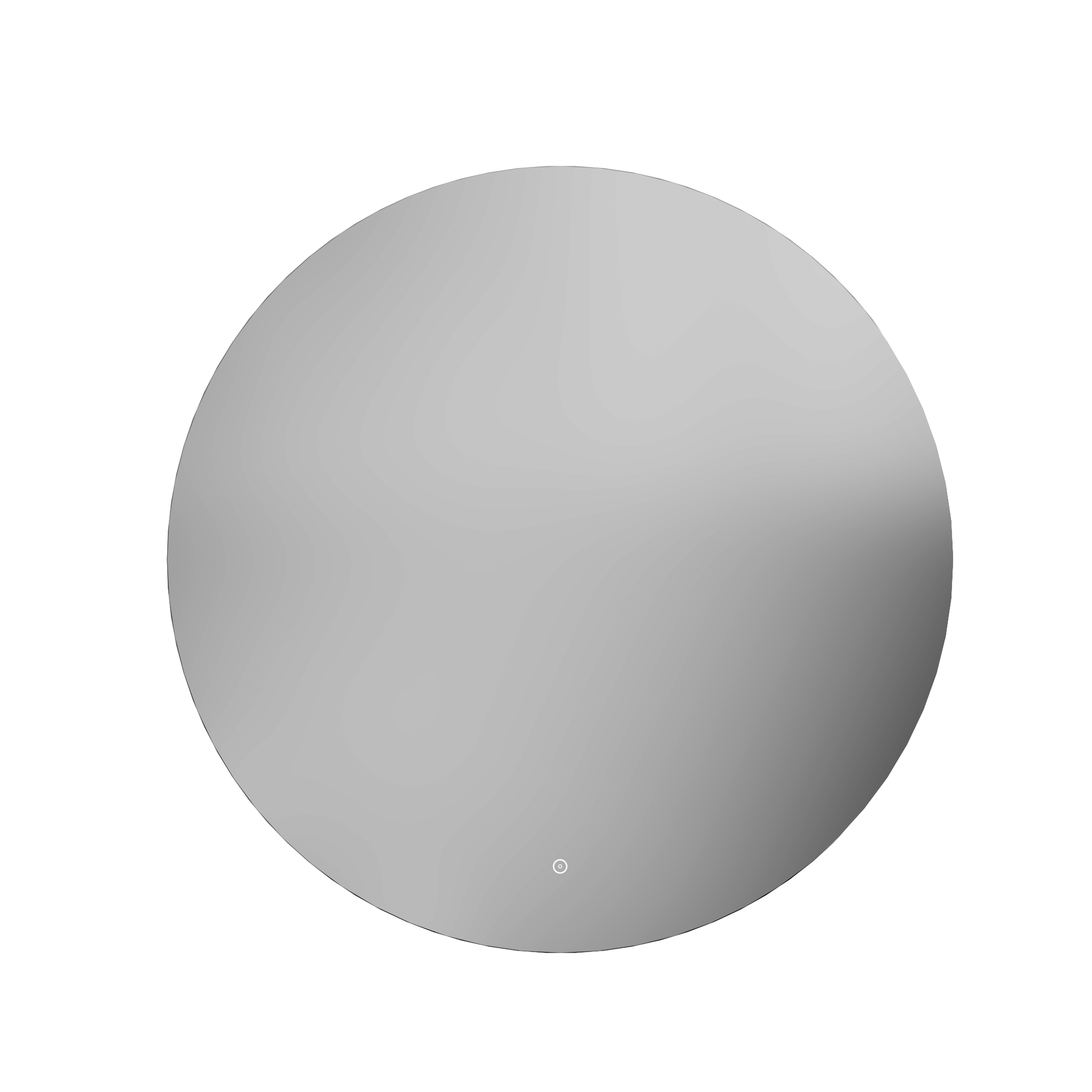 Harbour Vision LED Illuminated Round Bathroom Mirror with Demister Pad & Colour Change Lights - 1000mm