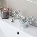Butler & Rose Caledonia Dual Crosshead Handle Basin Mixer with Pop-up Waste