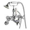 Butler & Rose Caledonia Crosshead Wall Mounted Bath Shower Mixer with Handset Kit - Chrome