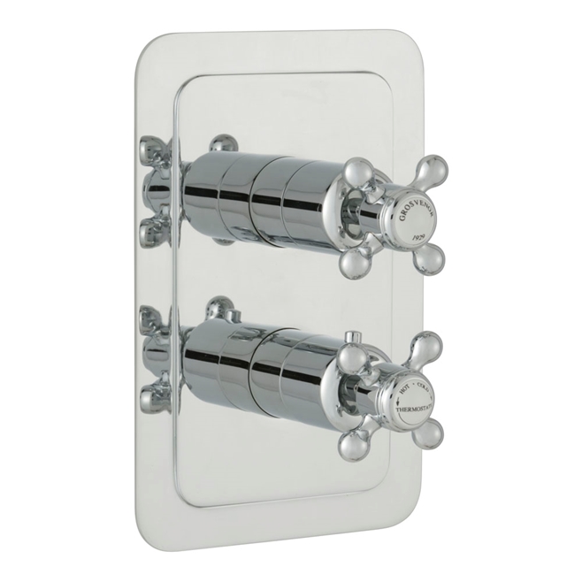 Butler & Rose Caledonia Crosshead 1 Outlet Concealed Thermostatic Shower Valve