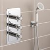 Butler & Rose Caledonia Crosshead Two Outlet 3 Control Concealed Thermostatic Shower Valve - Chrome