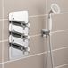 Butler & Rose Caledonia Crosshead Two Outlet 3 Control Concealed Thermostatic Shower Valve - Chrome