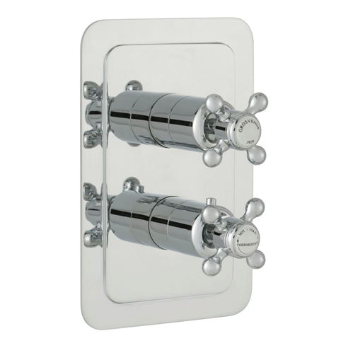 Butler & Rose Caledonia Crosshead 2 Outlet Concealed Thermostatic Shower Valve