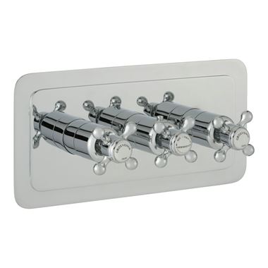 Butler & Rose Caledonia Crosshead Two Outlet Horizontal Concealed Thermostatic Shower Valve