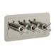 Butler & Rose Caledonia Crosshead Two Outlet Horizontal Concealed Thermostatic Shower Valve - Nickel