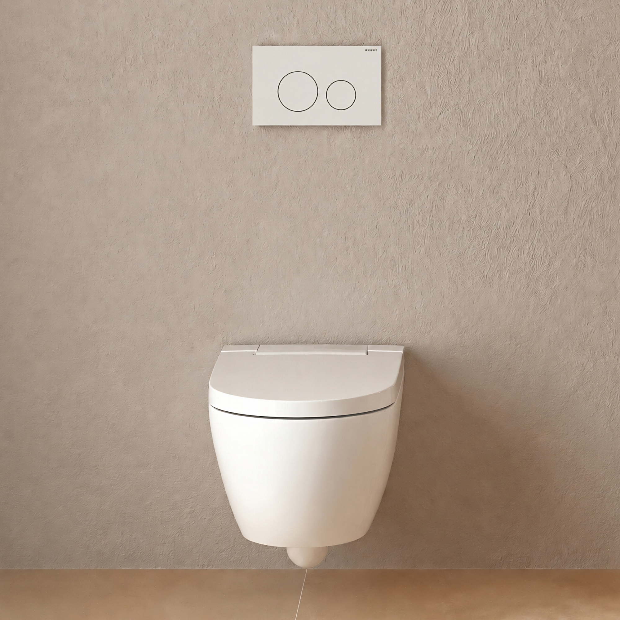 Geberit AquaClean Alba Rimless Wall Hung Smart Toilet with Wrap Over Soft Close Seat & Remote Control