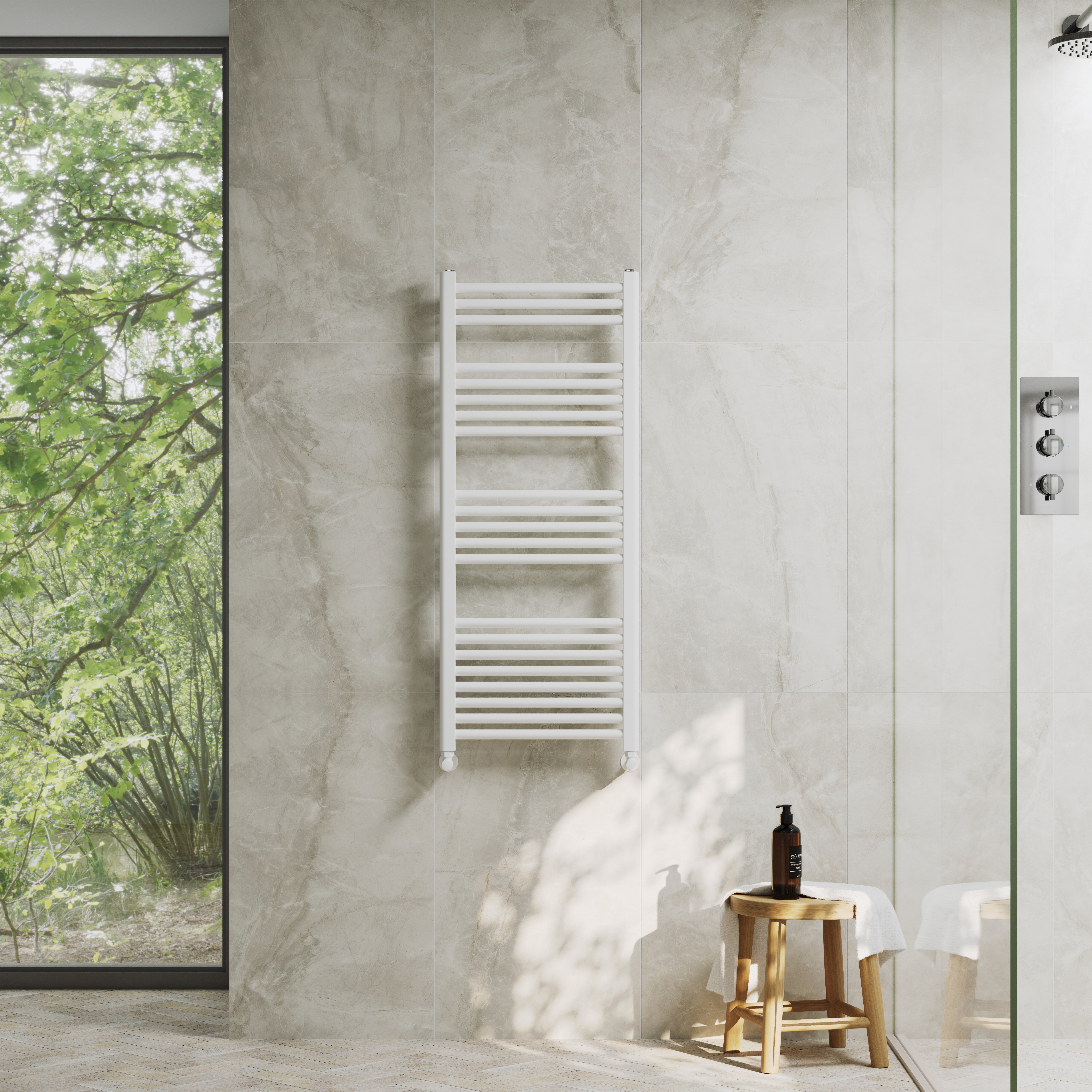 Toasty Glow Premium Matt White 25mm Heated Towel Rail