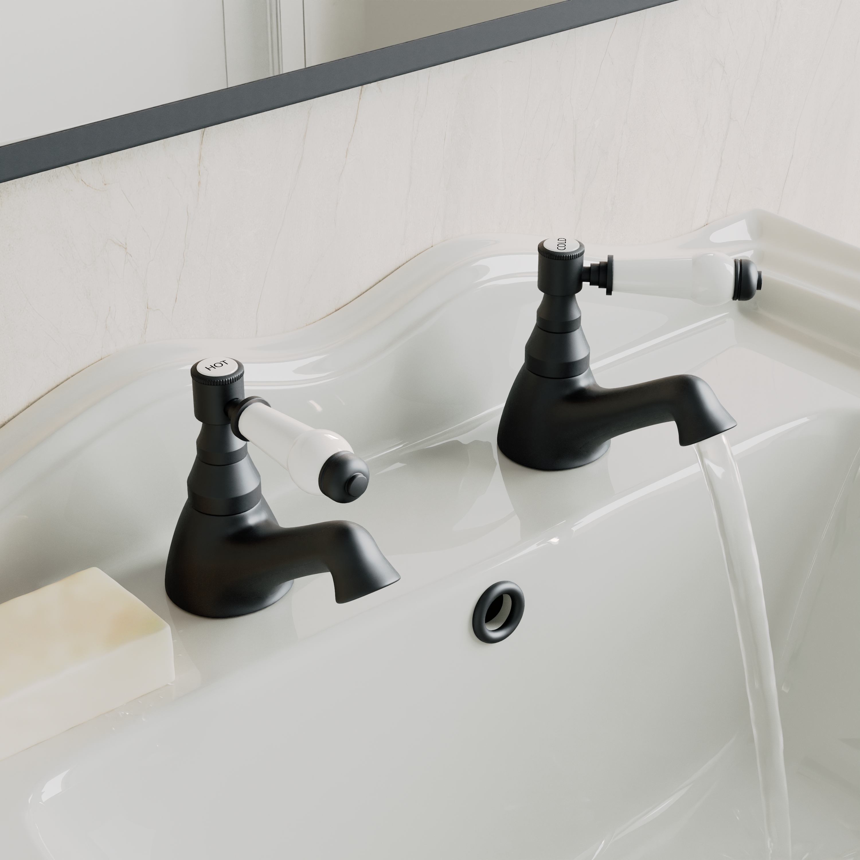 Butler & Rose Eliza Lever Basin Pillar Taps