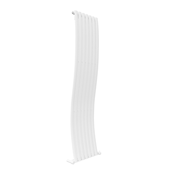 Vertical Wave Radiator Toasty Plume White Vertical Wave Radiator - 1800 x 415mm | Tap Warehouse