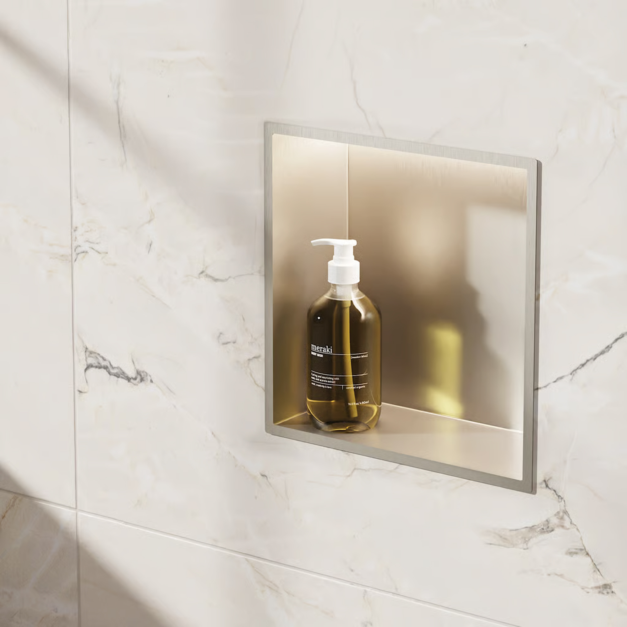 Crosswater Inset LED Illuminated Shower Niche - 305 x 305mm