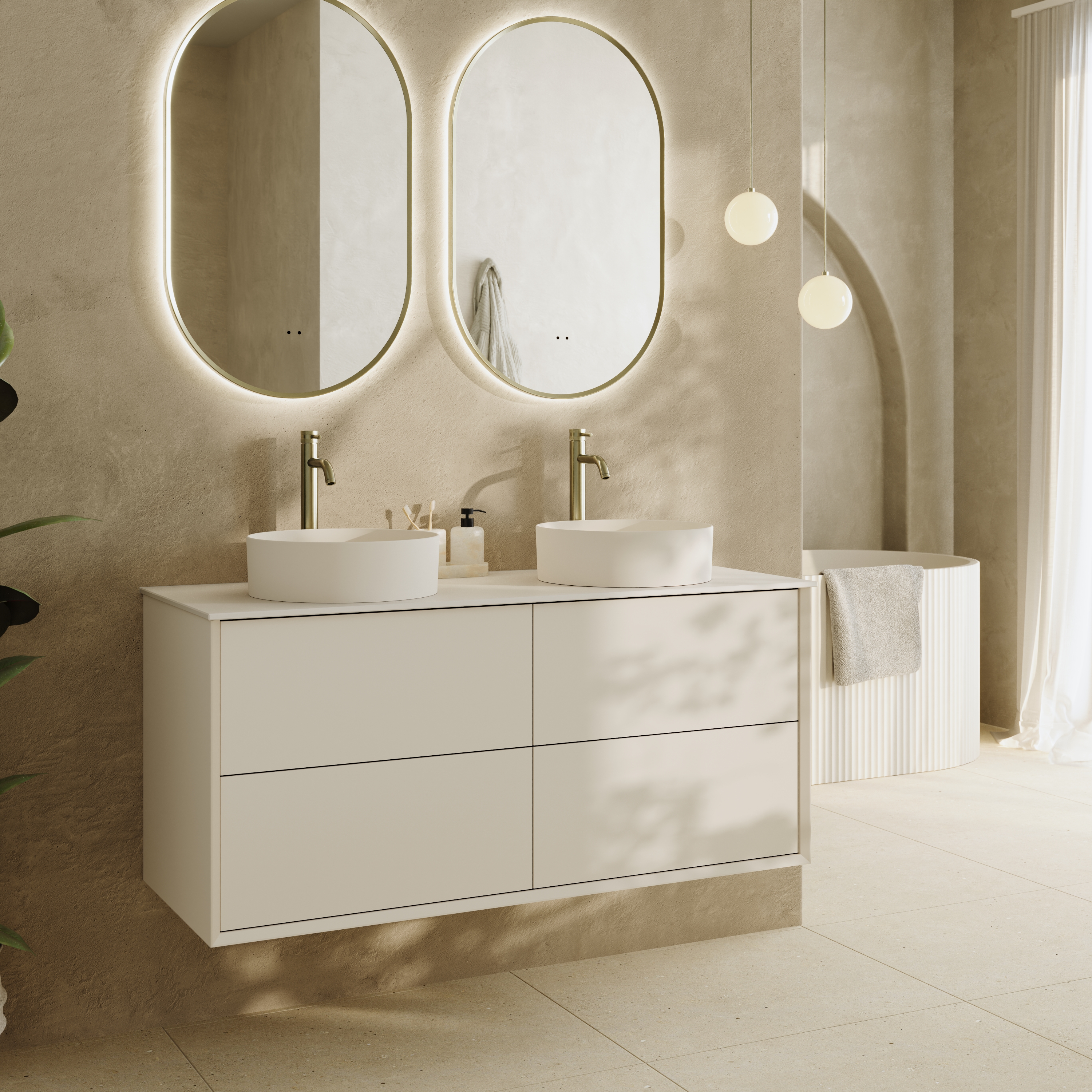 Oslo 1200mm Wall Mounted Vanity Unit & Sintered Stone Countertop