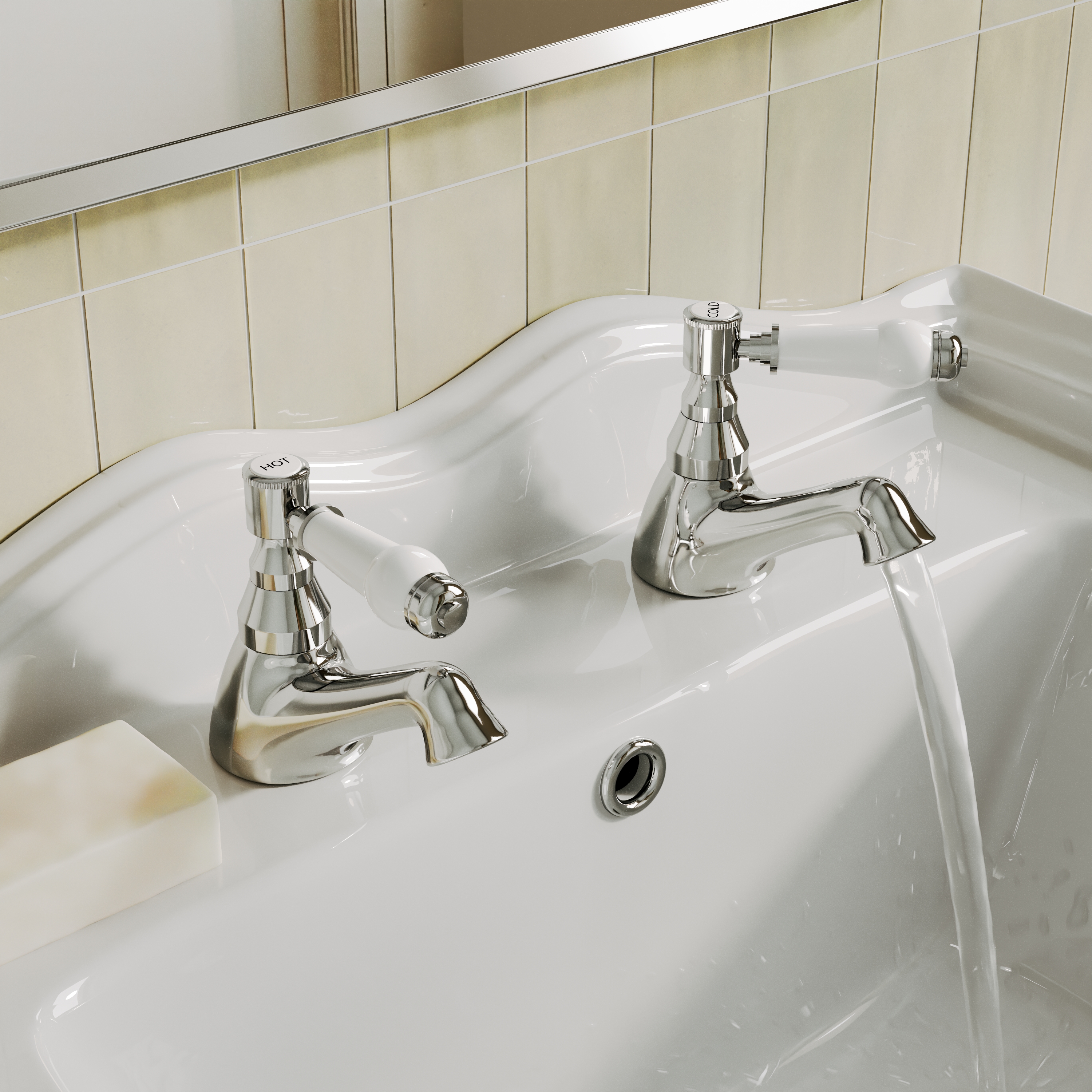 Butler & Rose Eliza Lever Basin Pillar Taps