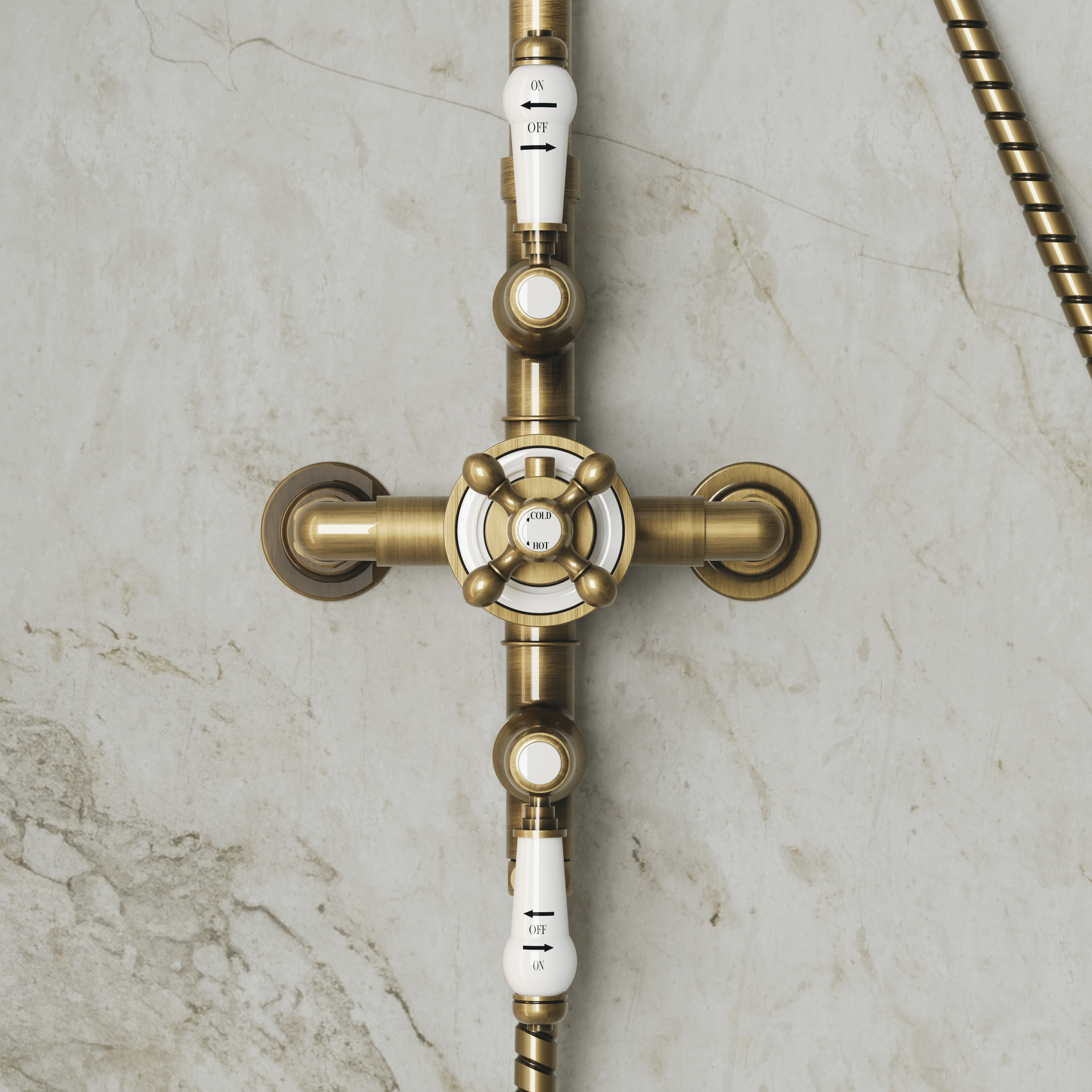 Butler & Rose Eliza Traditional 2 Outlet Exposed Shower Kit