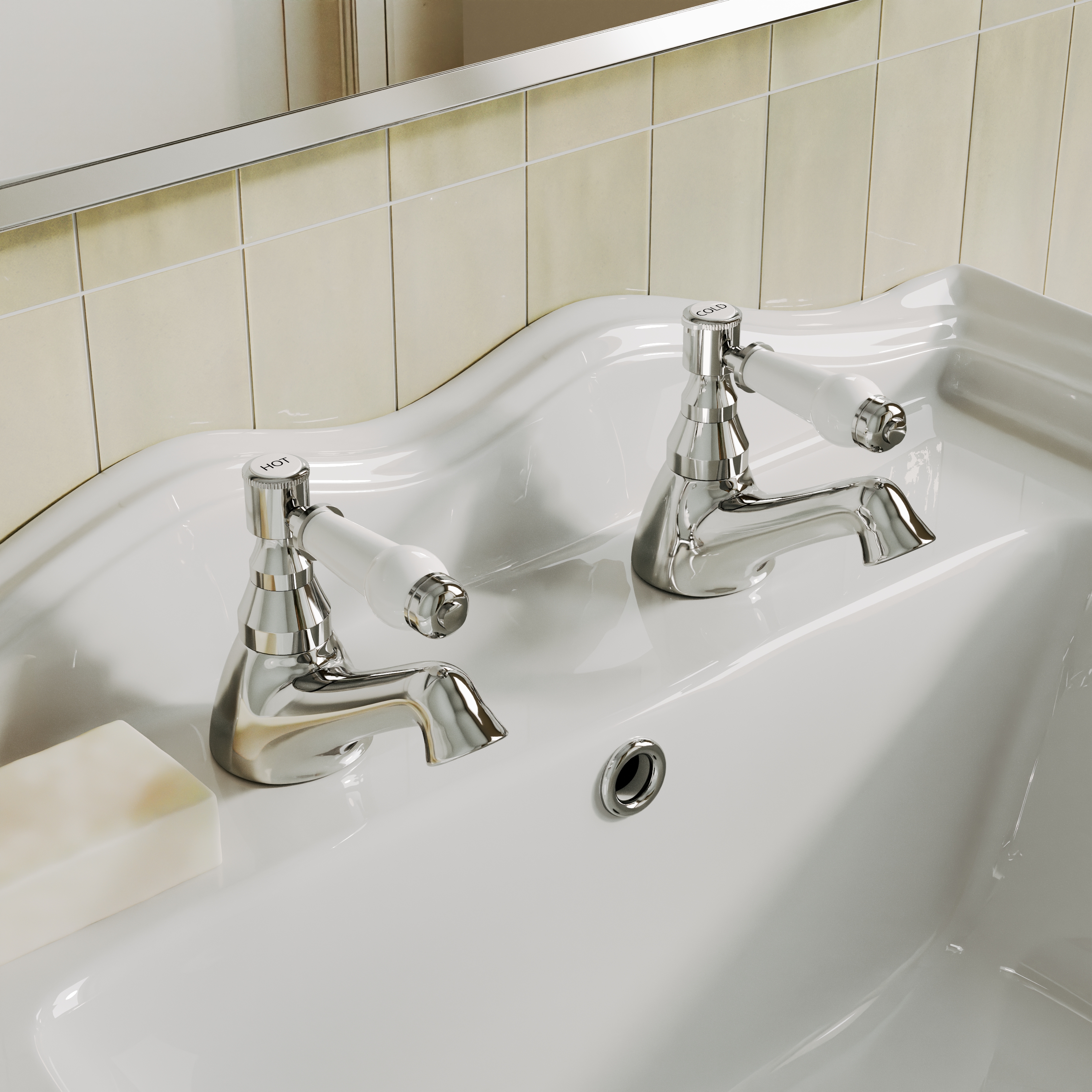Butler & Rose Eliza Lever Basin Pillar Taps