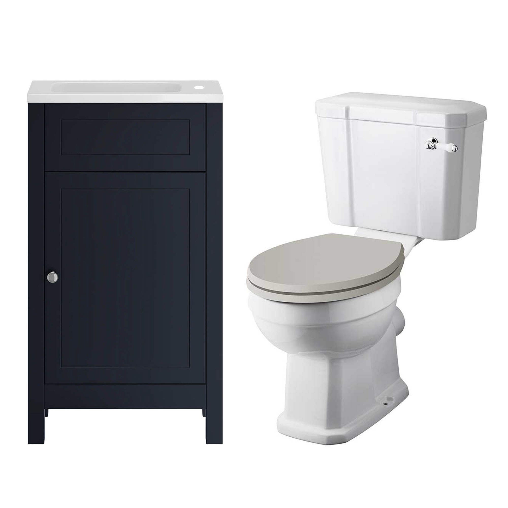 Butler & Rose Catherine Traditional Cloakroom Toilet & Vanity Unit Bathroom Suite