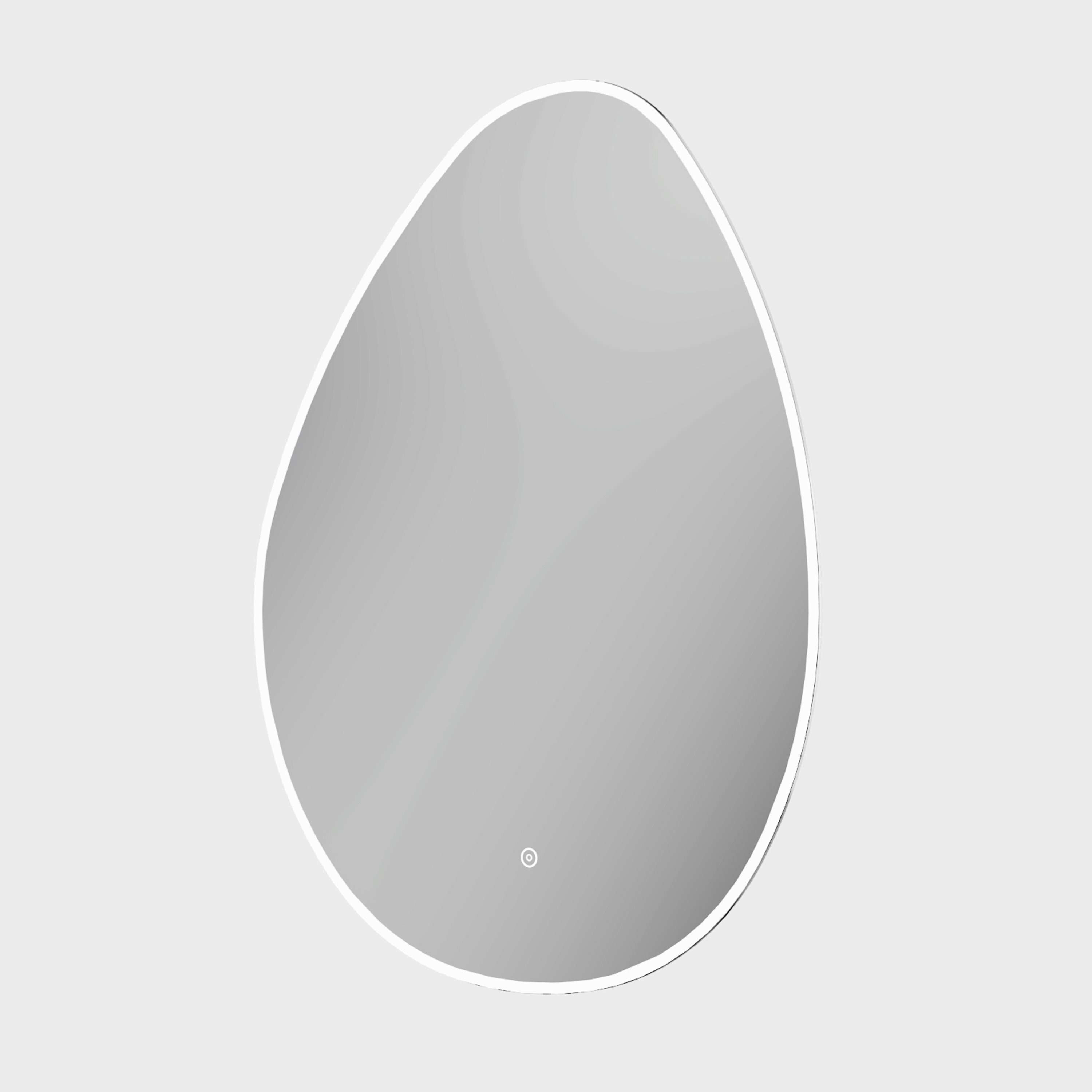 Organics Pebble LED illuminated Mirror with Demister Pad & Colour Change Lights - 600 x 800mm