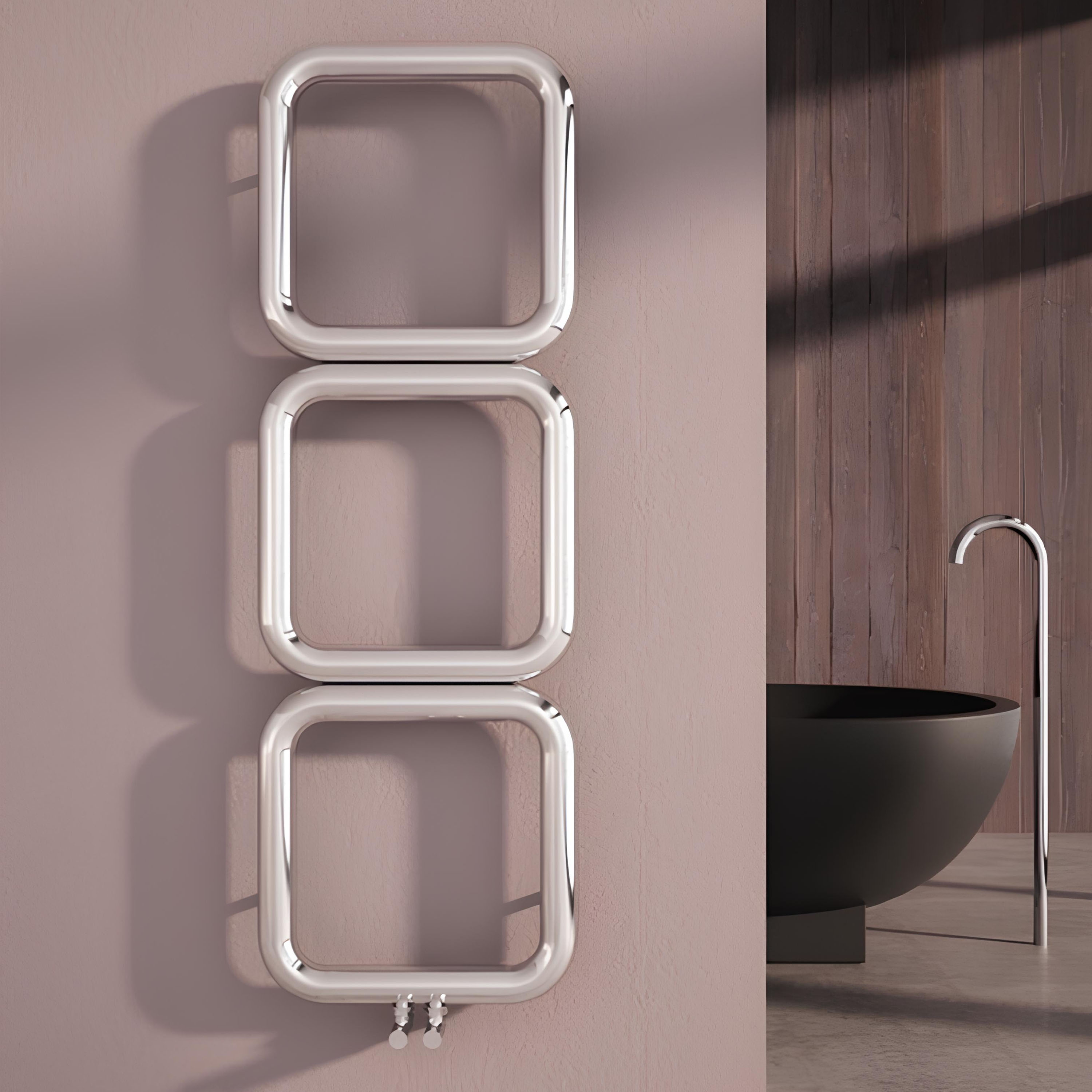 Carisa Baro Stainless Steel Vertical Designer Heated Towel Rail