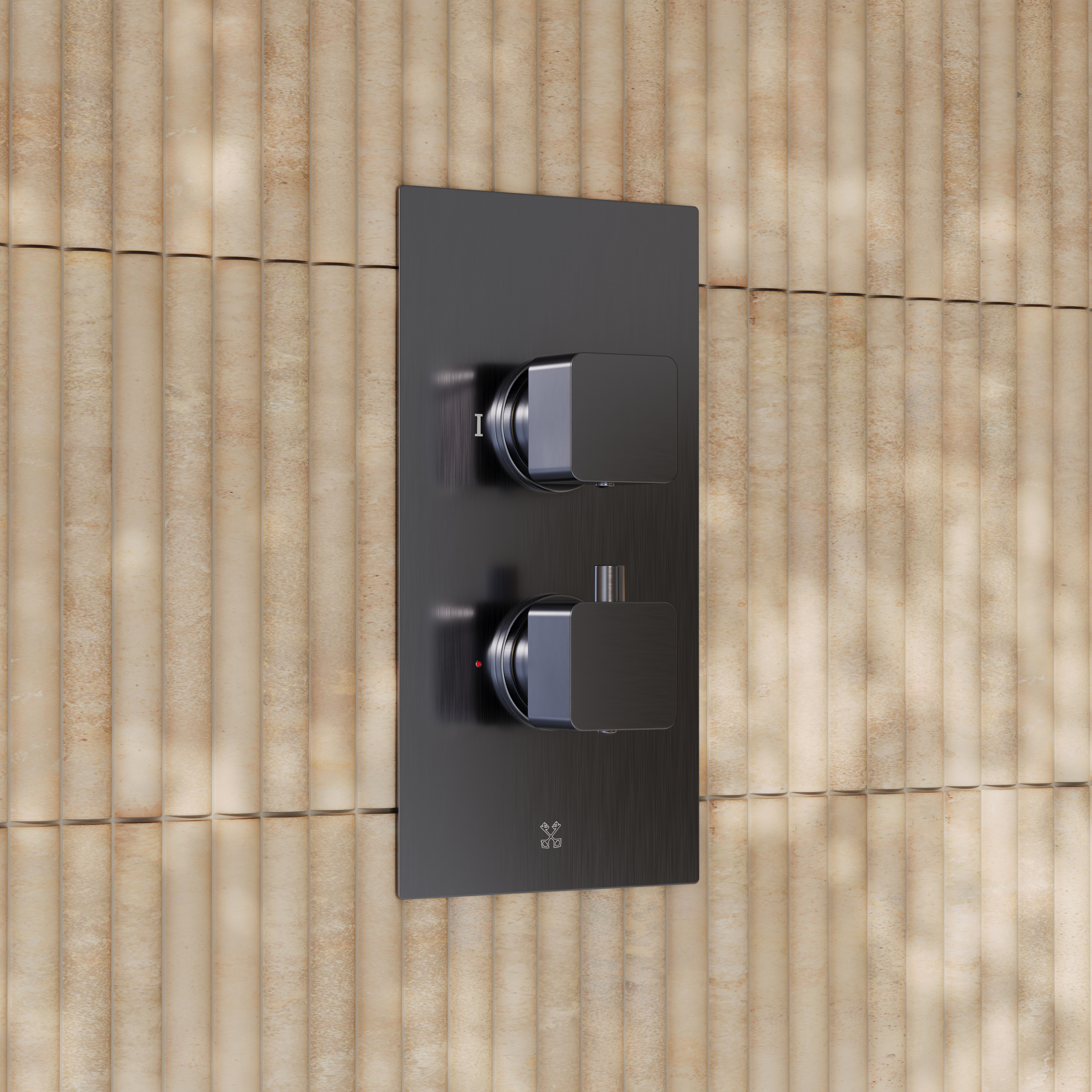 Core Portrait 1 Outlet Concealed Valve & Fixed Wall Mounted Square Shower Head