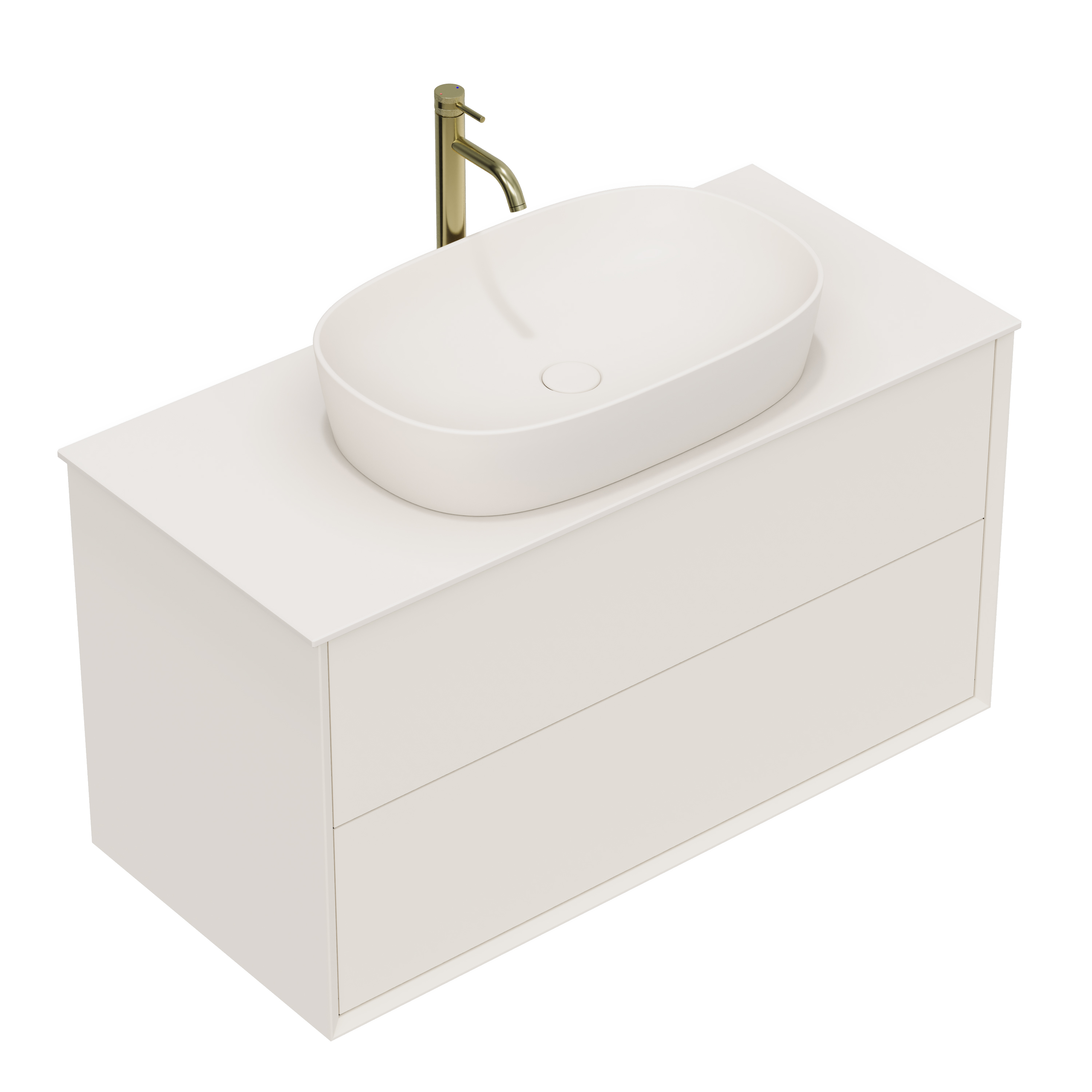 Oslo 1000mm Wall Mounted Vanity Unit & Sintered Stone Countertop