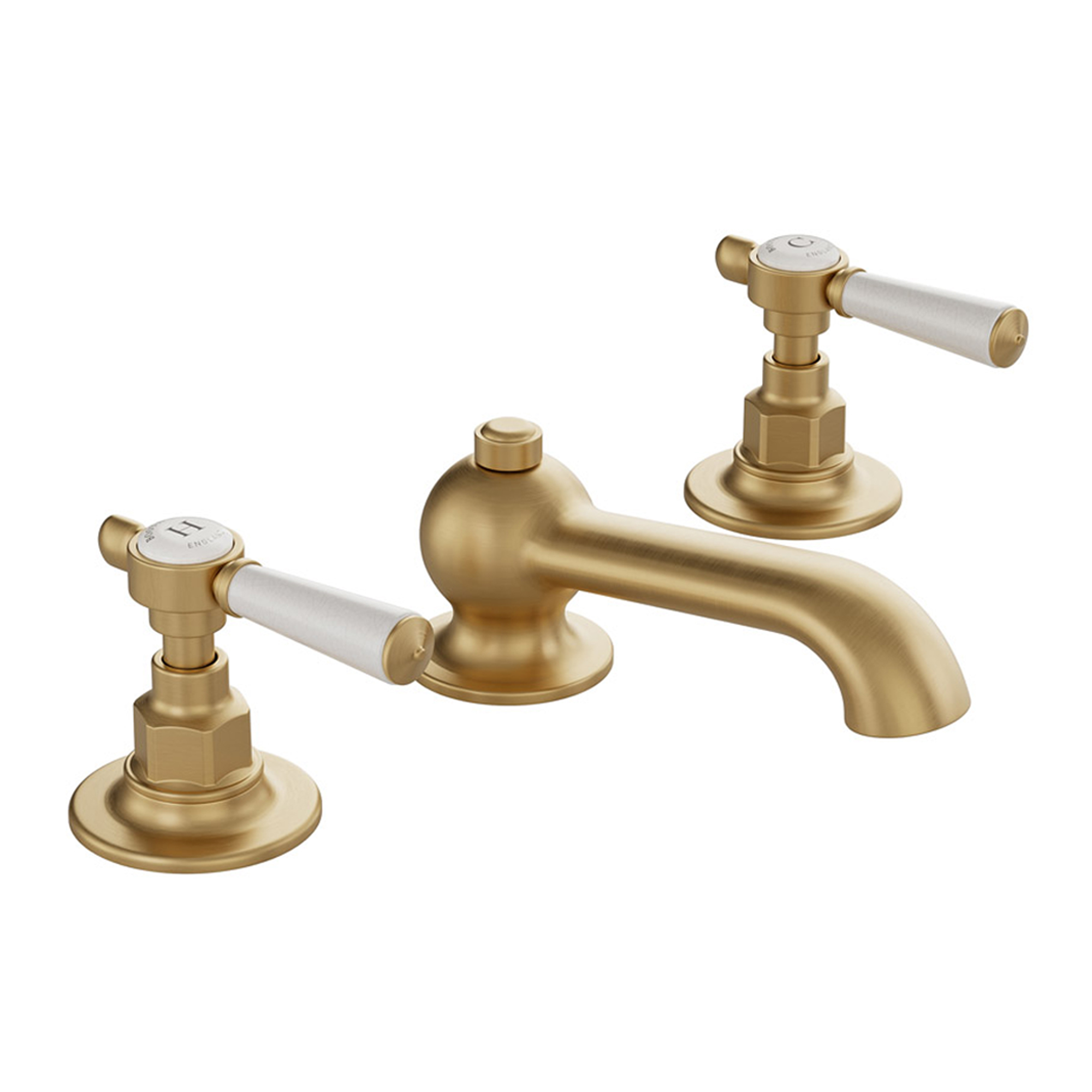 Booth & Co Axbridge Traditional Lever 3 Hole Basin Mixer Tap with Waste