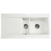 Butler & Rose Dream 1.5 Bowl White Ceramic Fireclay Kitchen Sink with Reversible Drainer & Waste Kit - 1010mm x 510mm