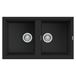 Reginox Best Double Bowl Granite Kitchen Sink & Waste Kit - 860 x 510mm