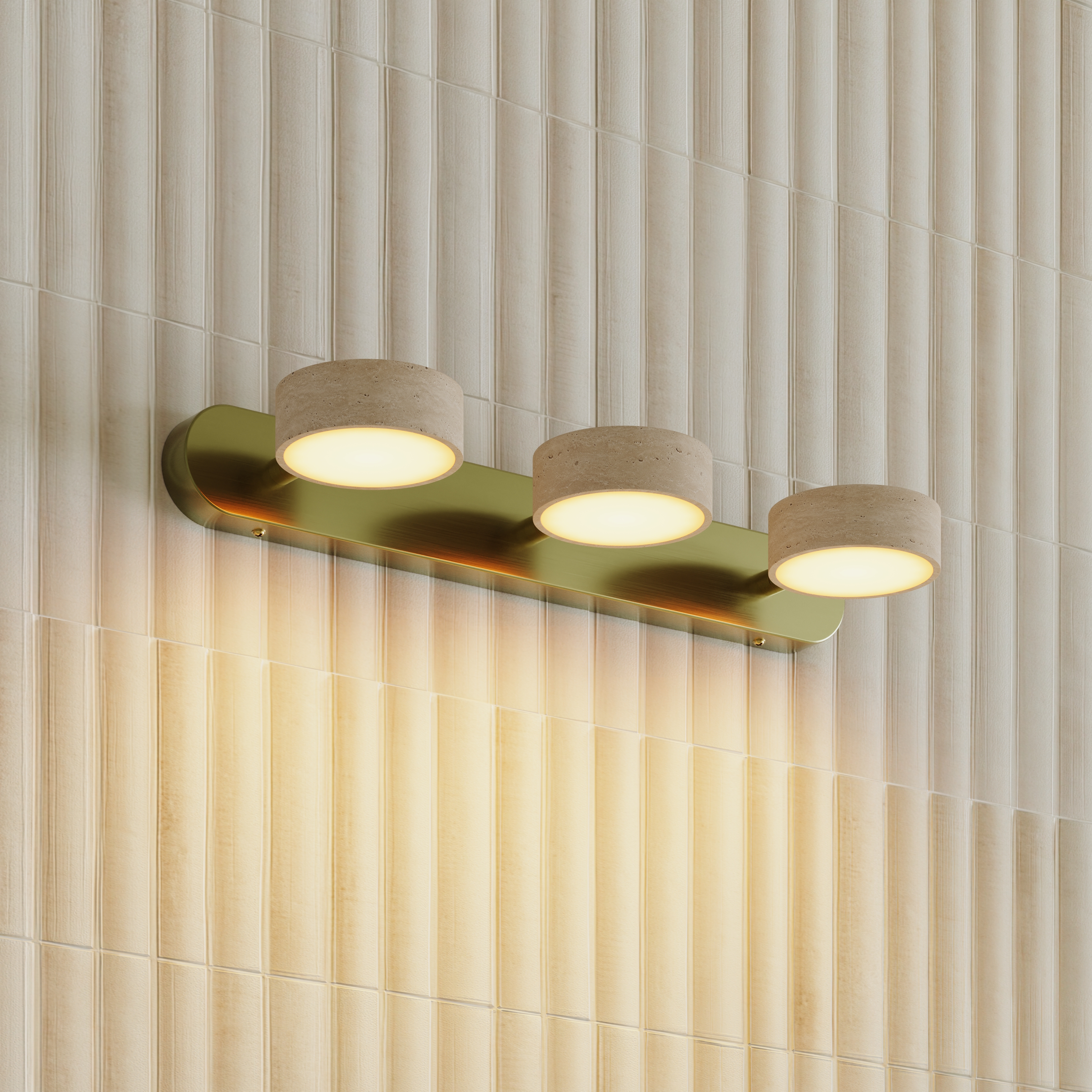 Drench Trio Stone Wall Light
