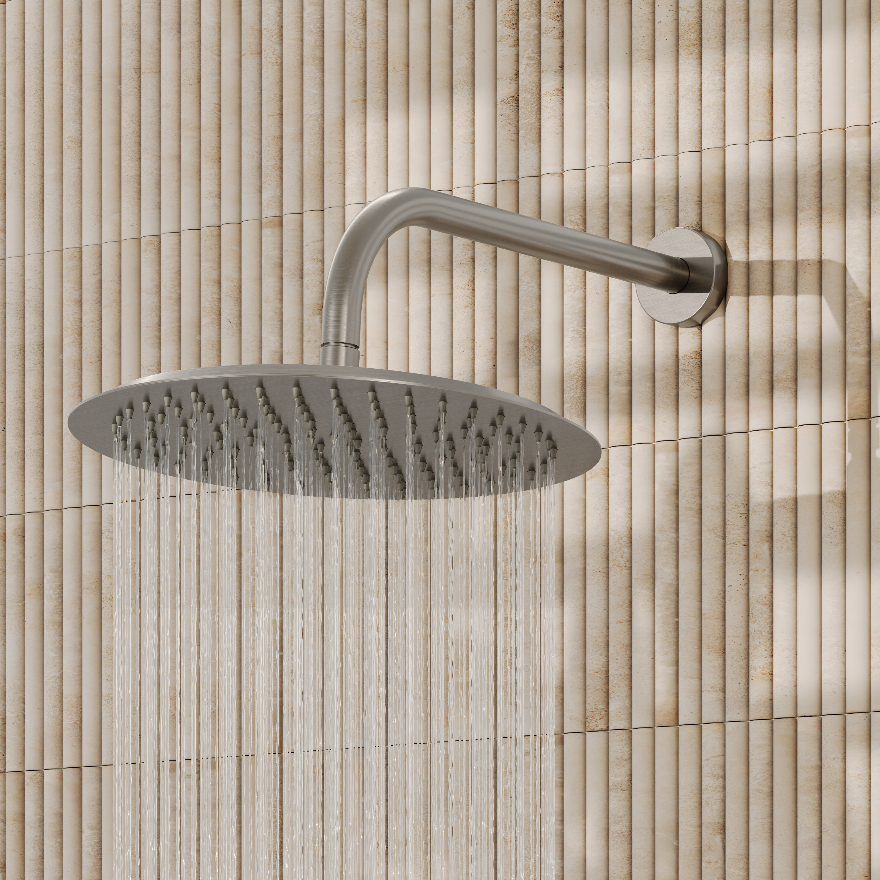 Core Round Shower Head with Wall Mounted Shower Arm