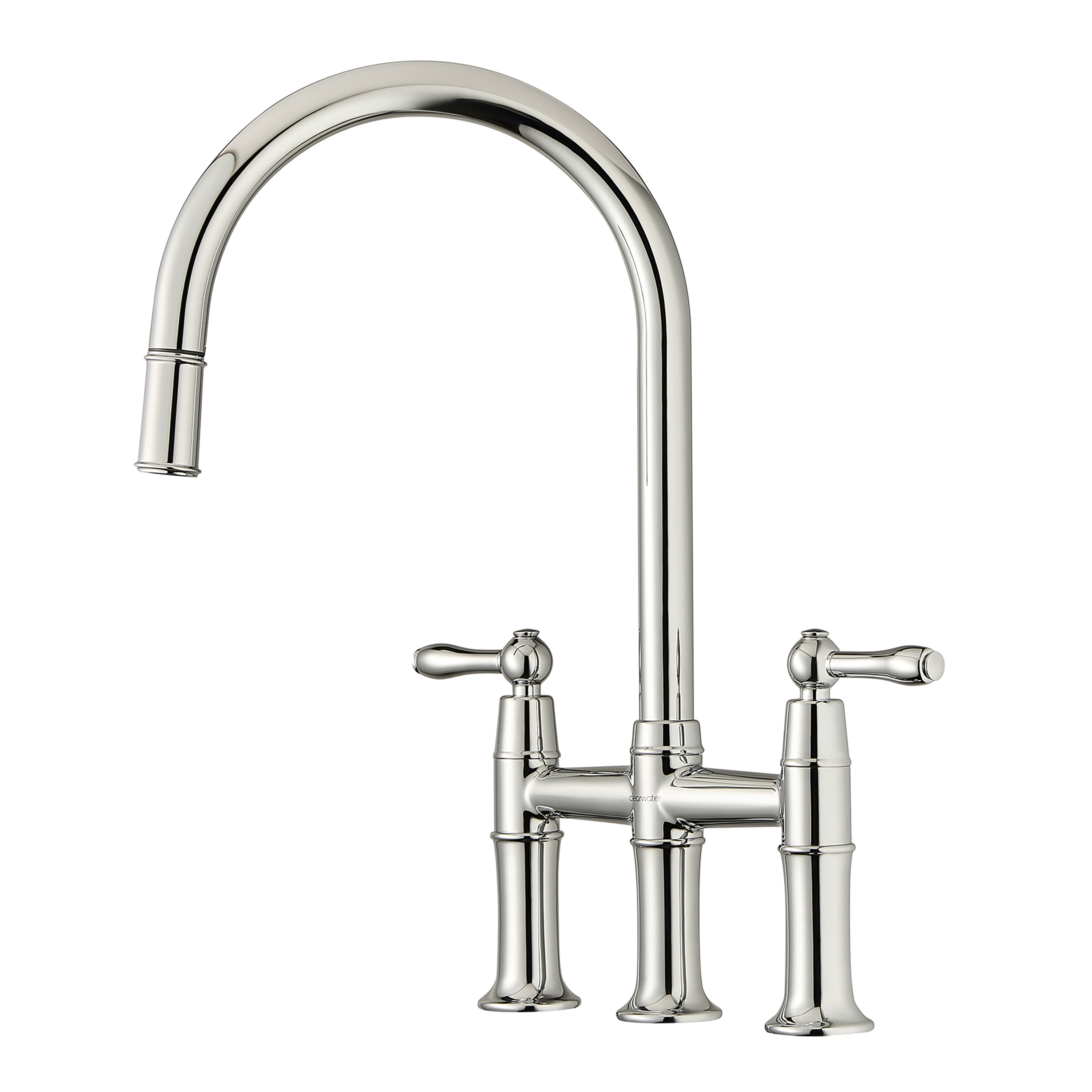 Clearwater Broadway Traditional Pull Out Bridge Kitchen Mixer Tap