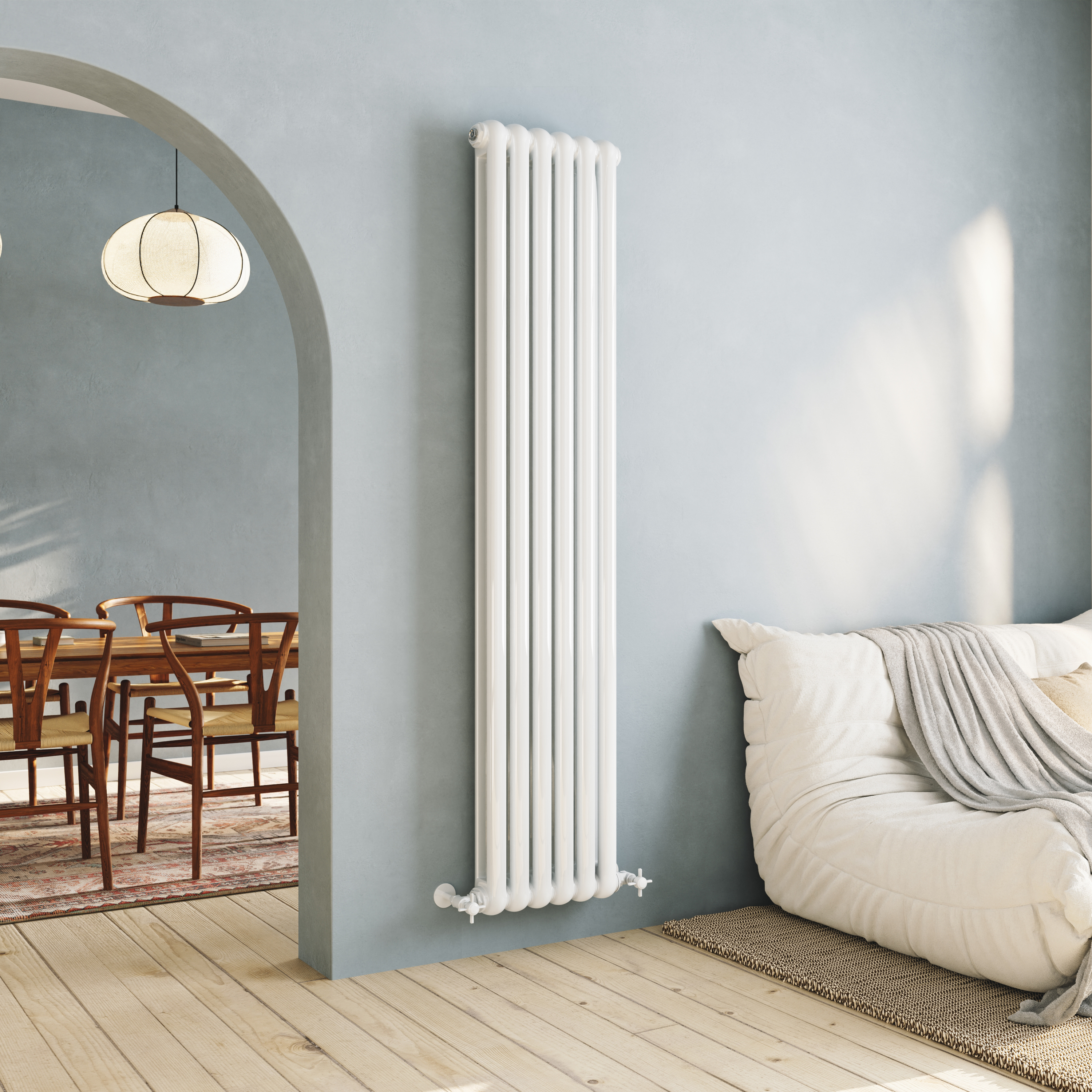 Toasty Mellow White Vertical 2 Column Radiator