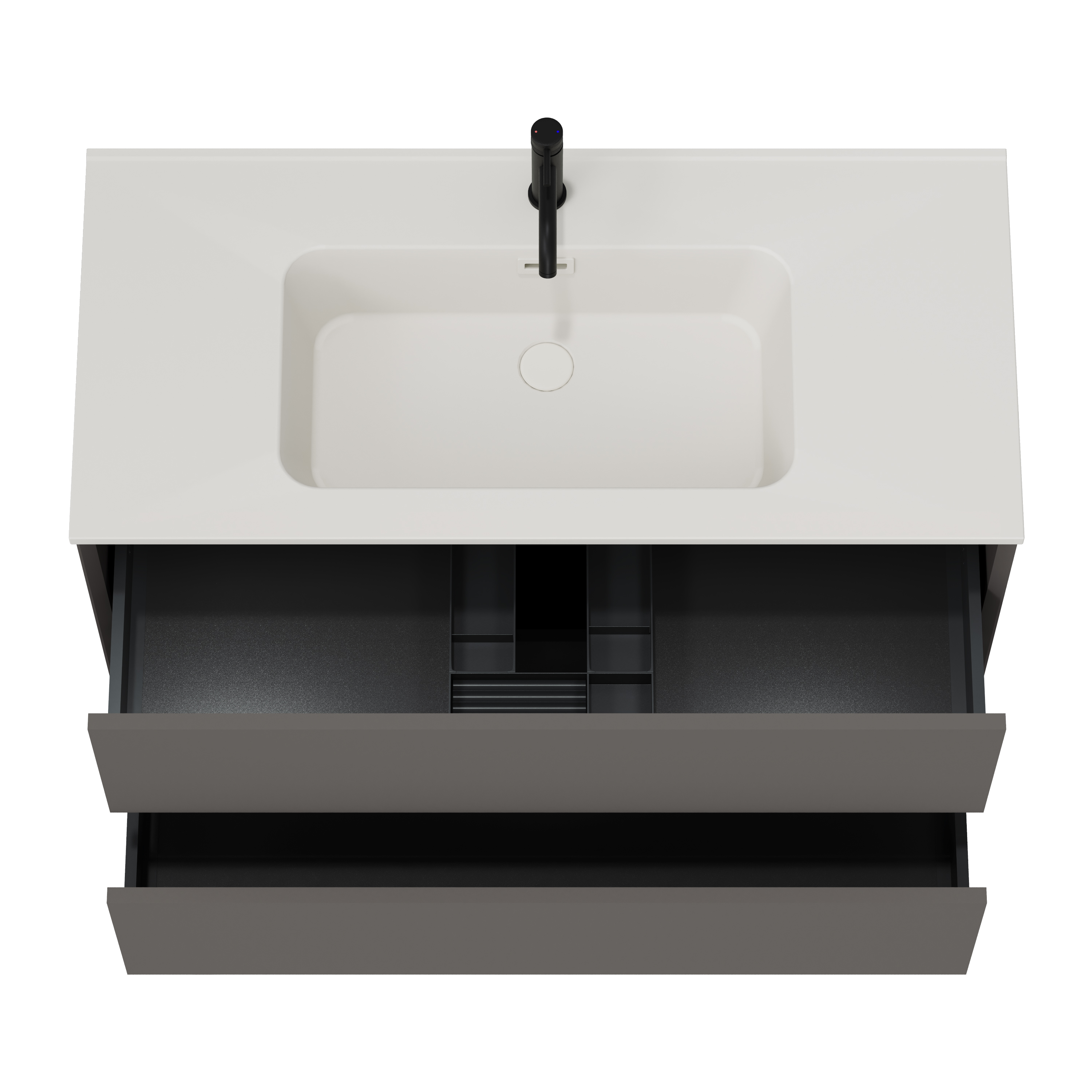 Oslo 1000mm Wall Mounted Vanity Unit & Matt White Basin