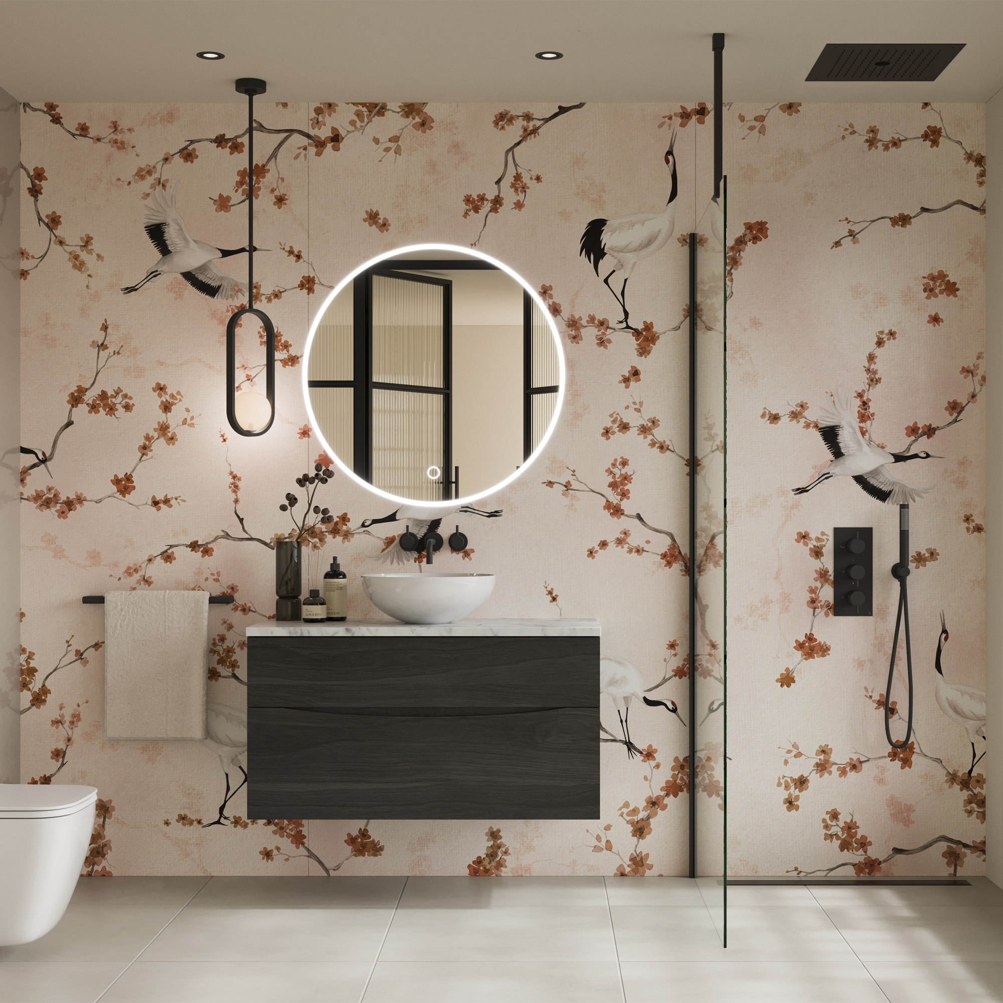 Showerwall Cherry Blossom Acrylic Pack Bathroom Wall Panel