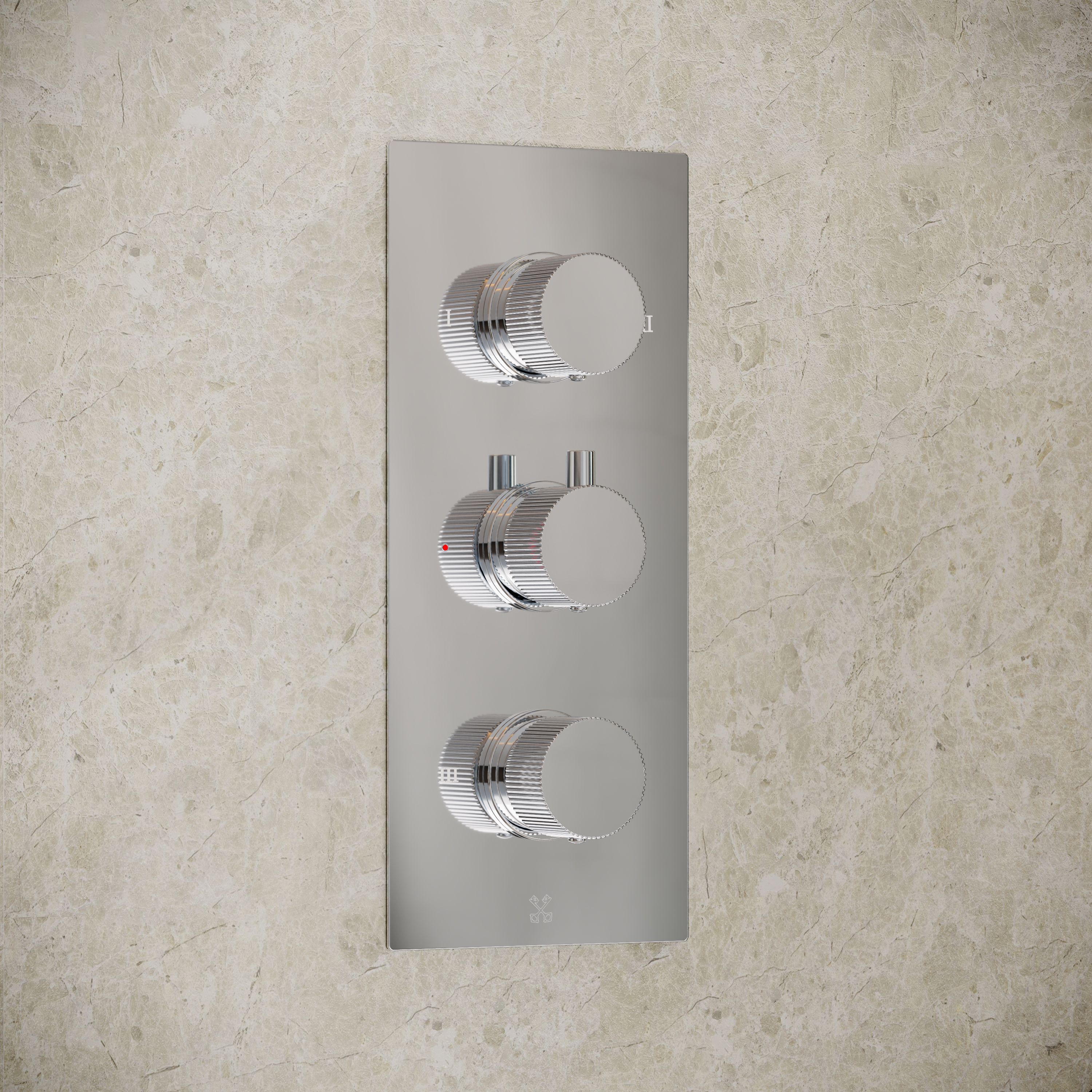 Core Shower Package with 3 Outlet Portrait Concealed Valve, Fixed Shower Head, Slide Rail Kit & Overflow Bath Filler