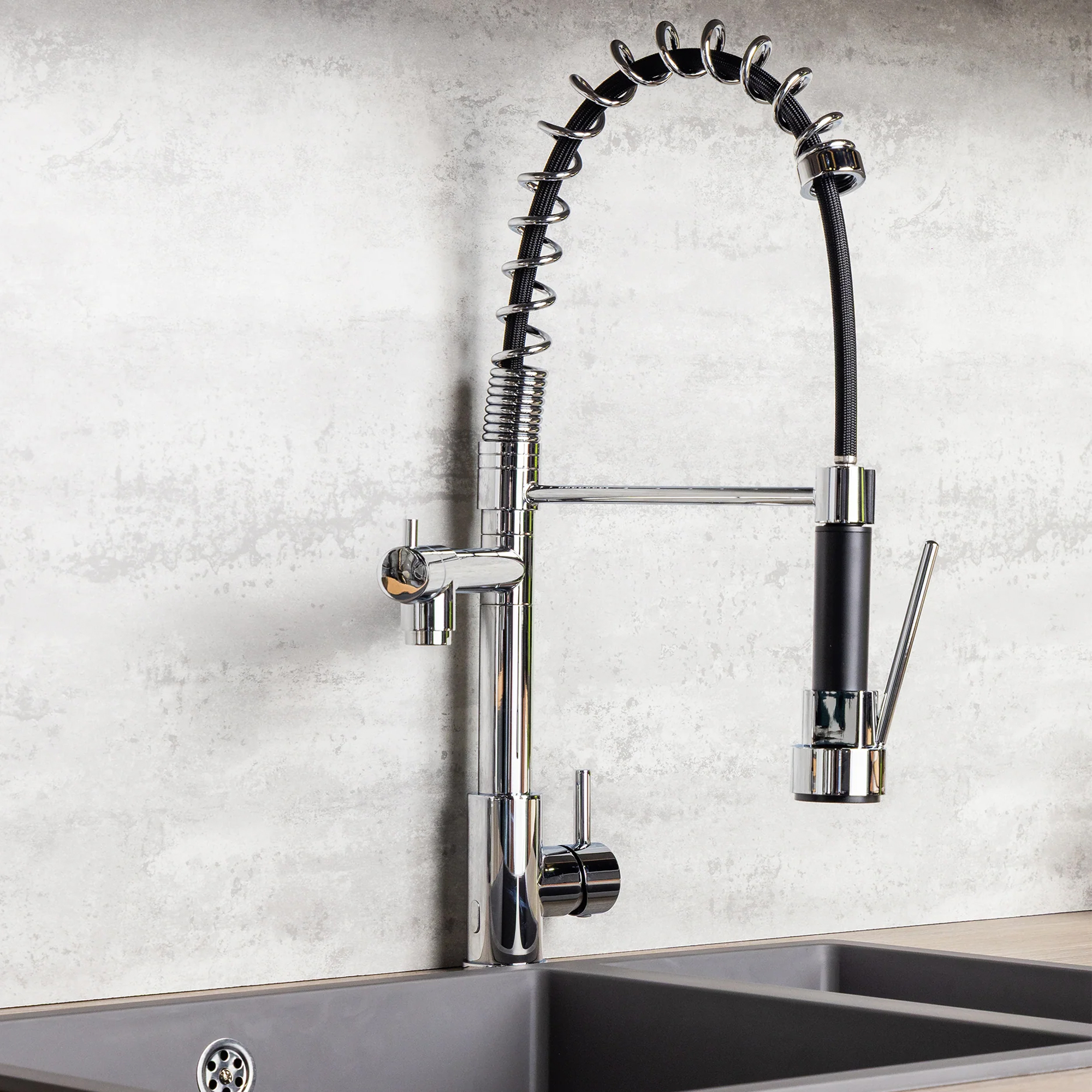 Top-Fix Alto Multiuse Pull Out Mono Kitchen Mixer Tap