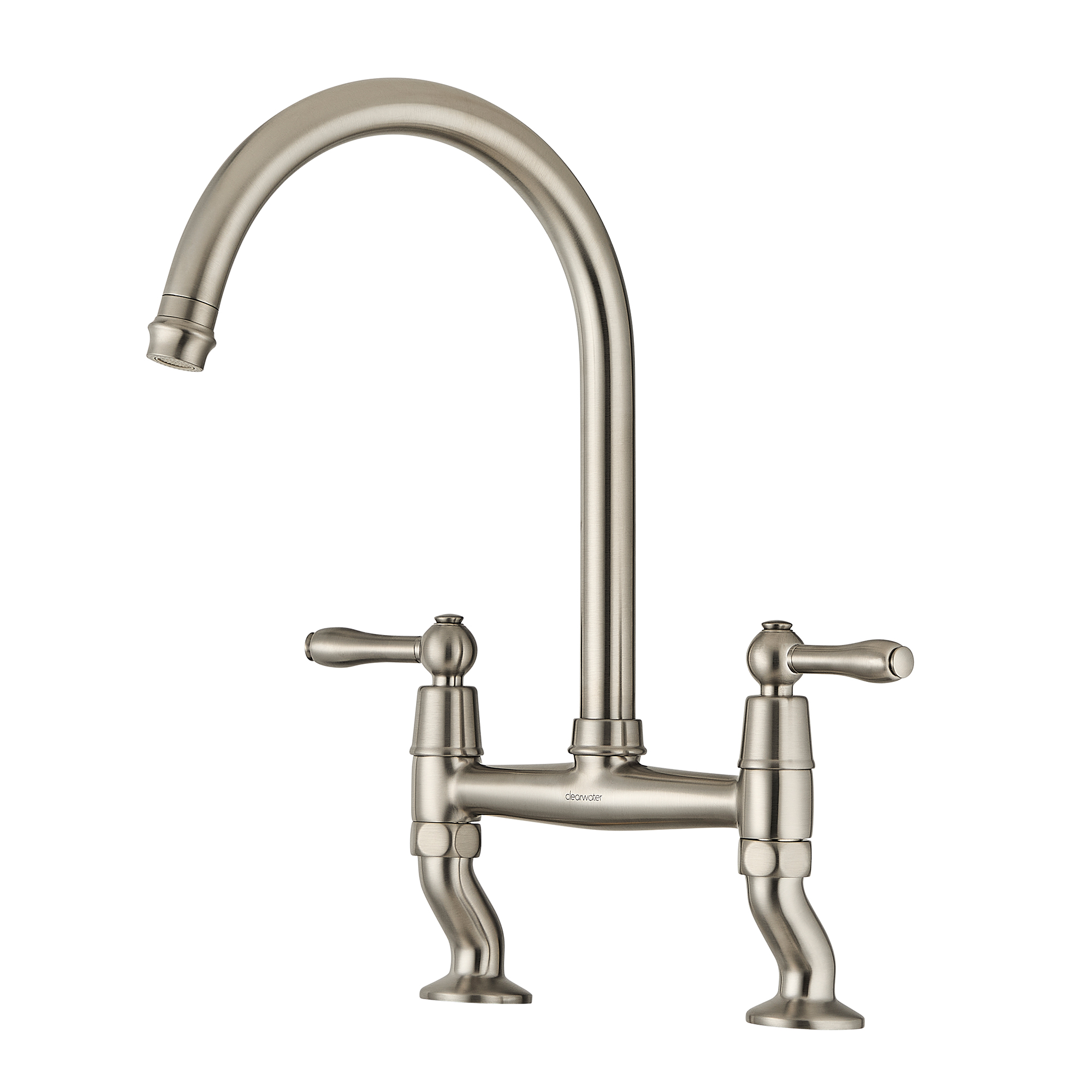 Clearwater Broadway Traditional Twist & Spray Bridge Kitchen Mixer Tap