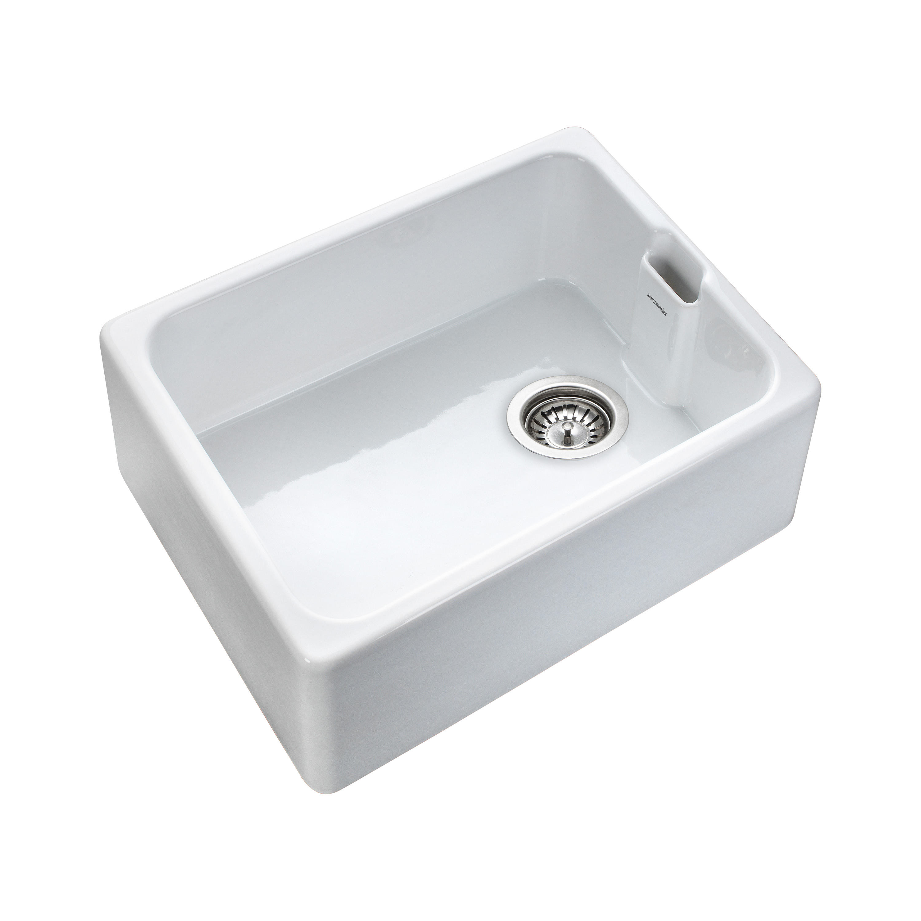 Rangemaster Farmhouse 1 Bowl White Fireclay Ceramic Belfast Sink - 595 x 455mm