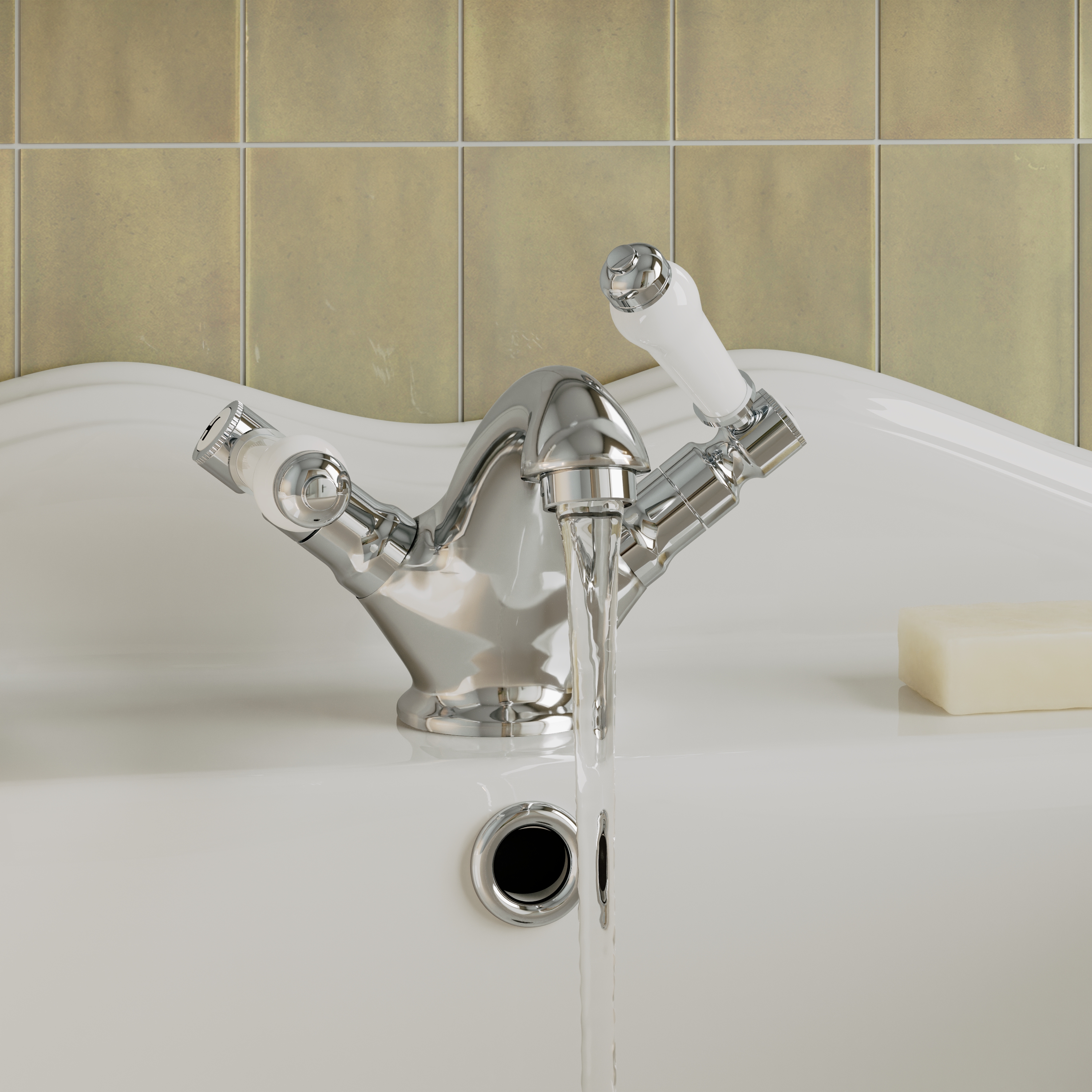 Butler & Rose Eliza Lever Mono Basin Mixer Tap & Waste