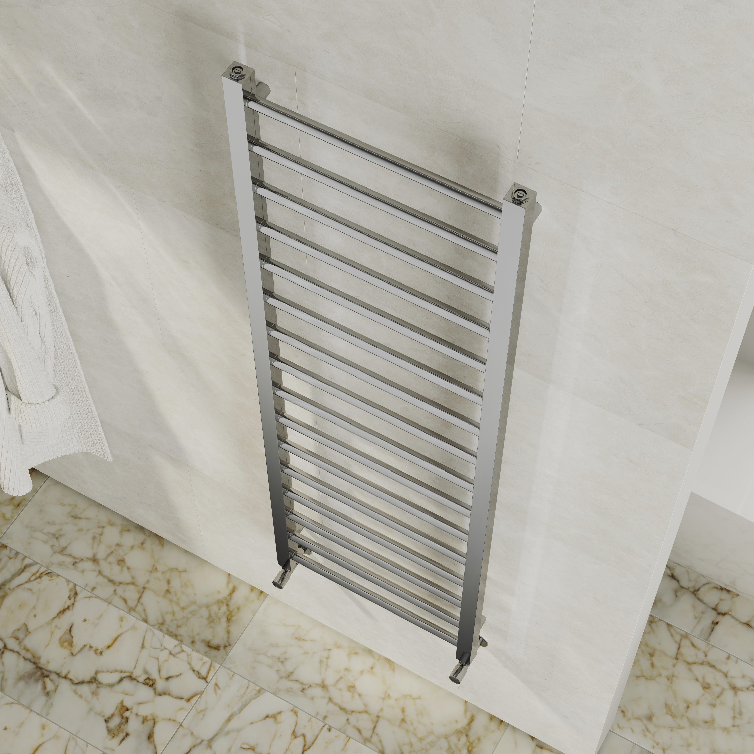 Toasty Rise Chrome Heated Towel Rail