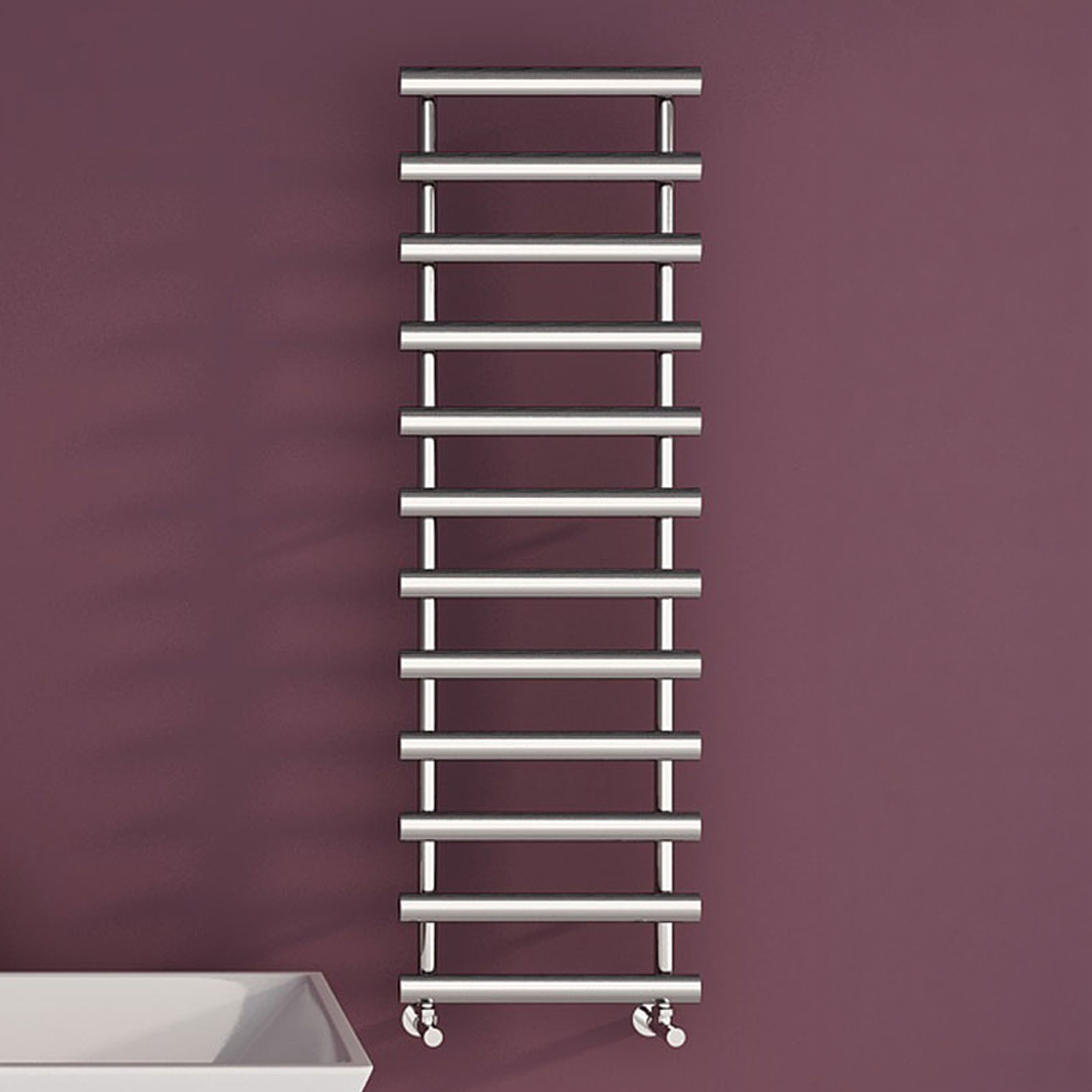 Carisa Aldo Oval Steel Ladder Heated Towel Rail