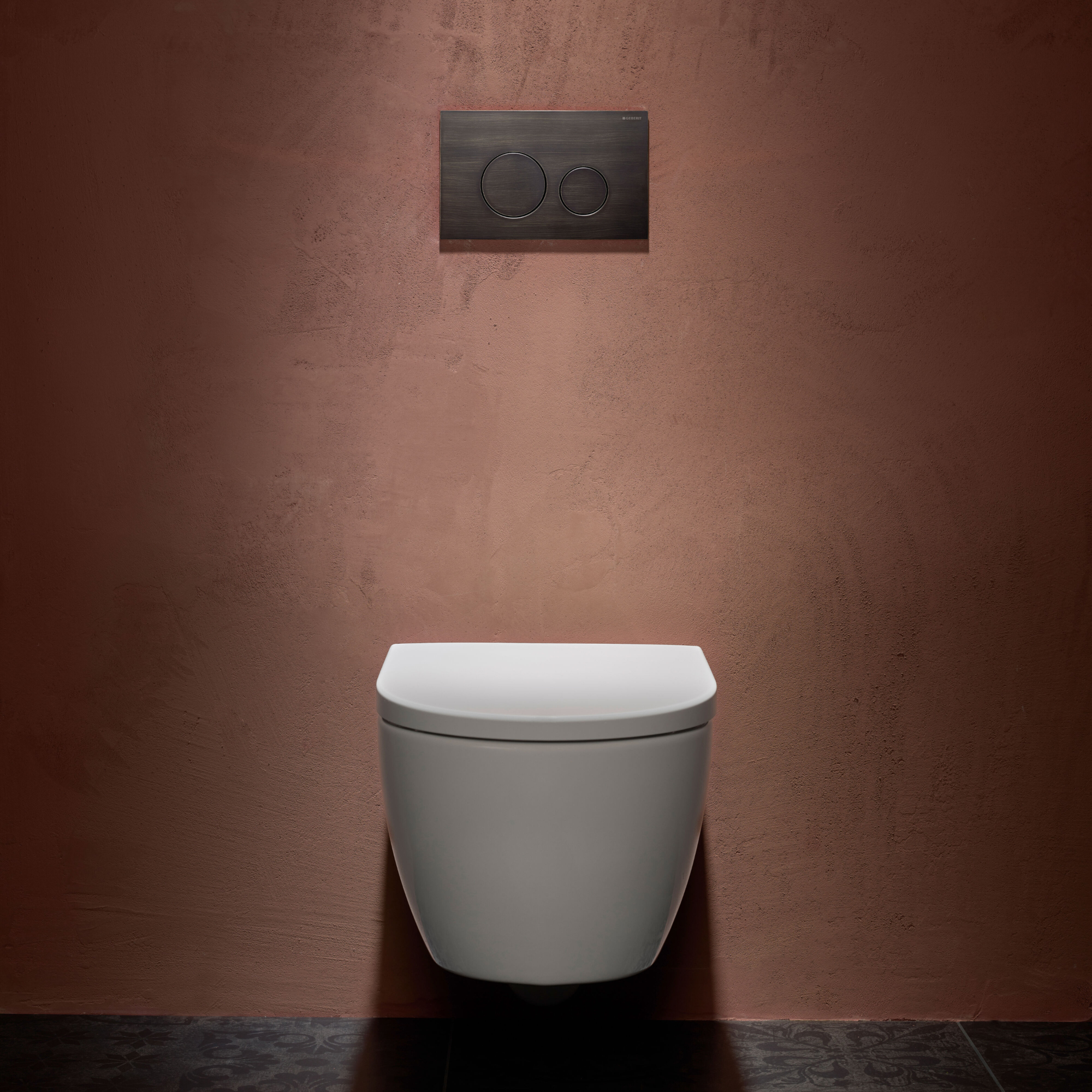 Geberit AquaClean Alba Rimless Wall Hung Smart Toilet with Wrap Over Soft Close Seat & Remote Control