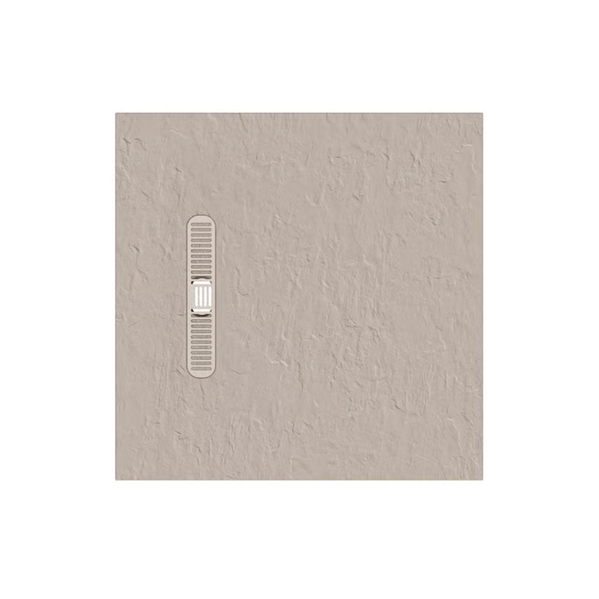Crosswater Vito 25mm Dolomite Stone Resin Textured Square 900 x 900mm Shower Tray with Linear Waste Cover