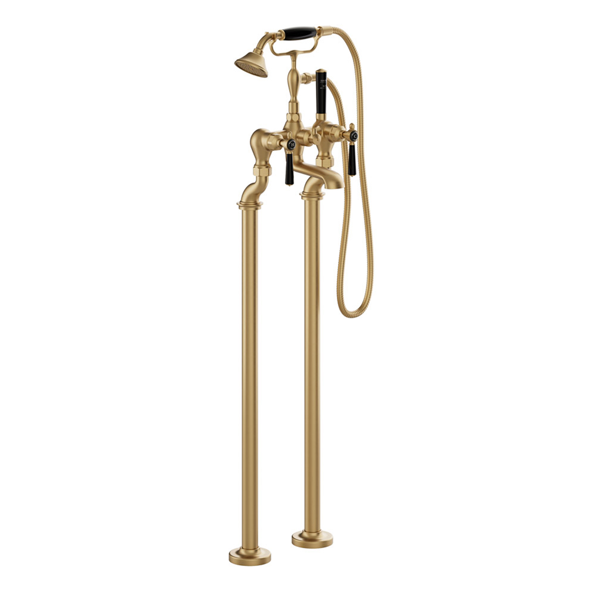 Booth & Co Axbridge Traditional Lever Floorstanding Bath Shower Mixer Tap