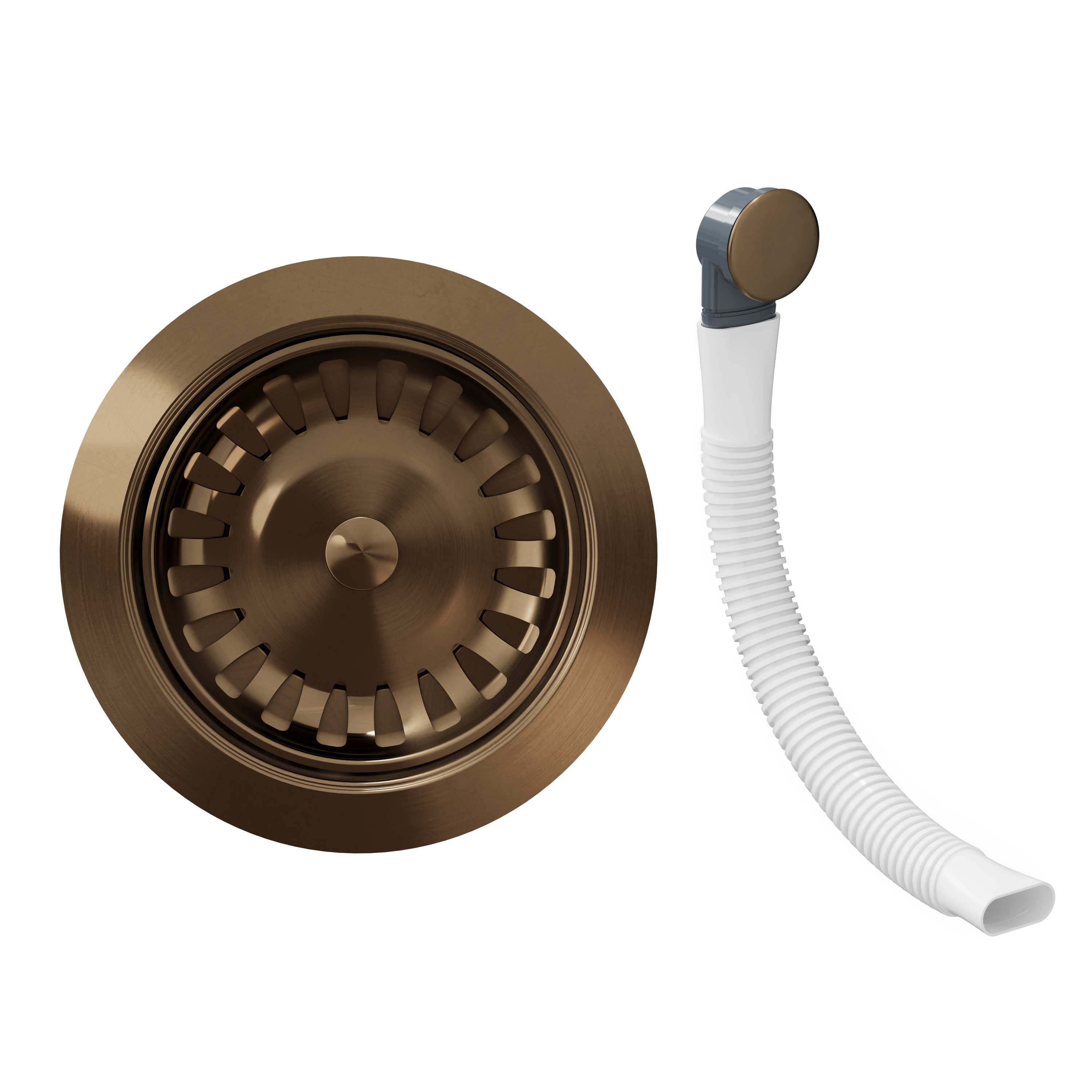 Butler & Rose Premium 90mm Kitchen Sink Strainer Waste & Round Overflow