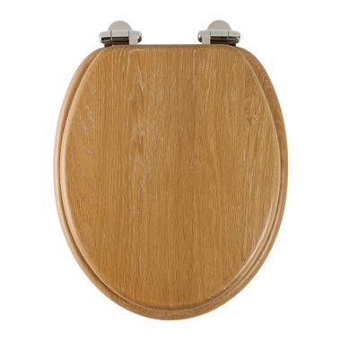 Roper Rhodes Traditional Toilet Seat with Soft Close Hinges - Solid Limed Oak Finish