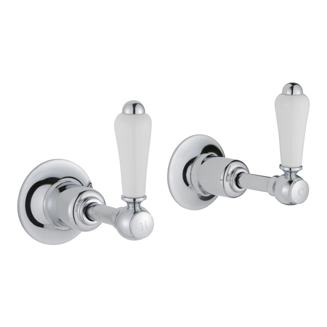Butler & Rose Caledonia Lever Wall Mounted Valves - Chrome